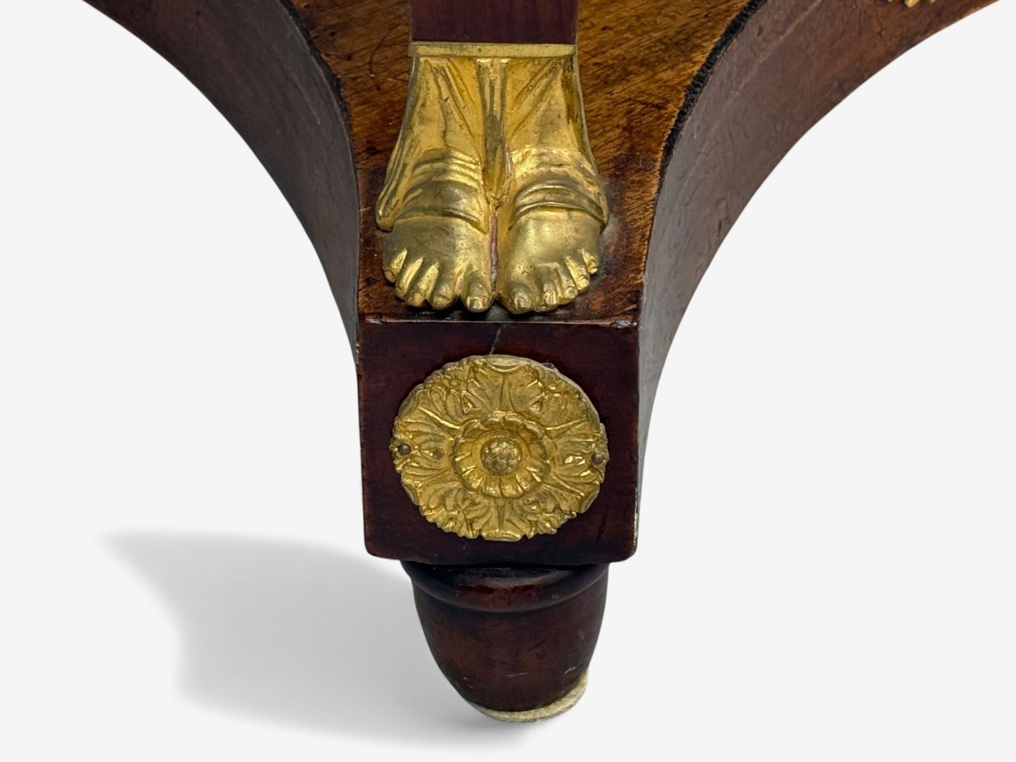 French Empire Revival, Center Table, Bronze, Mahogany, Marble, France, 19th c.