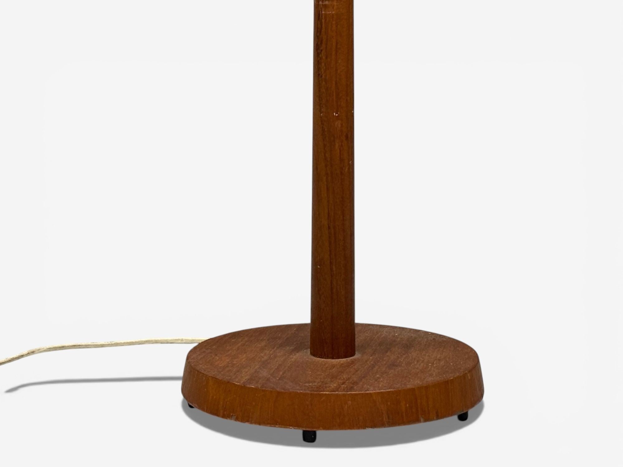 Nybro Armaturfabrik, Floor Lamp, Wood, Metal, Fabric, Sweden, 1940s