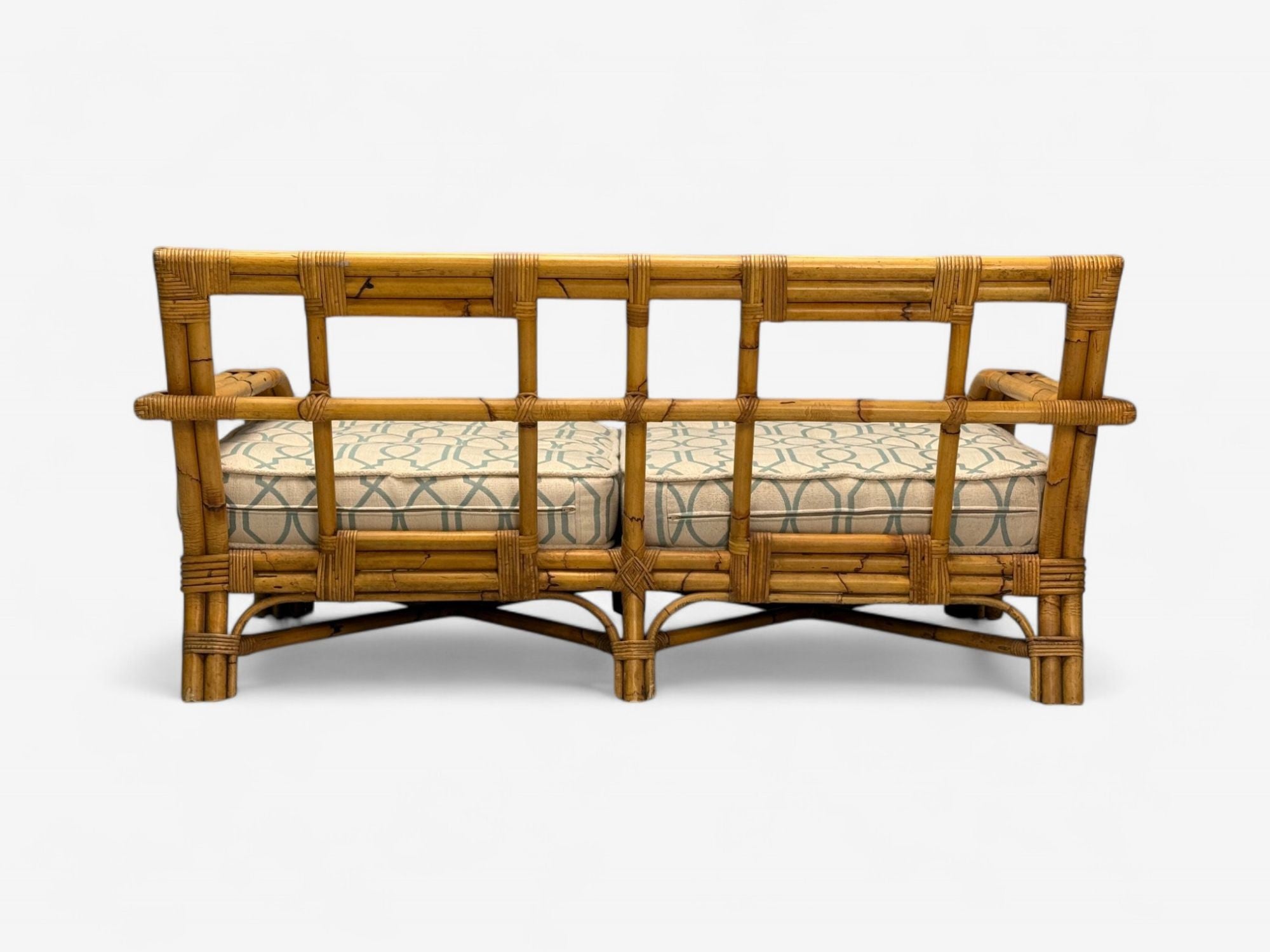 Bielecky Brothers, Modern Two Seater Sofa, Settee, Cane, Bamboo, USA, 21st C.