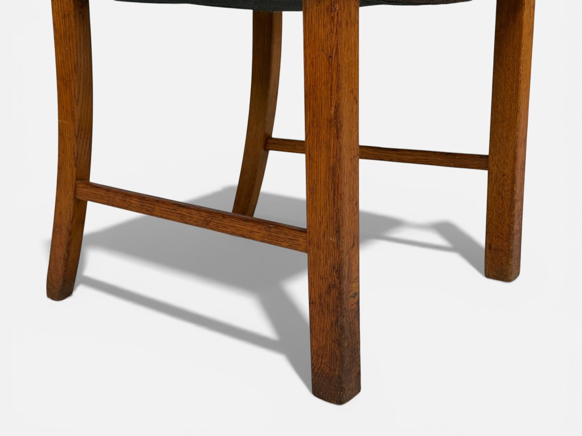 Fritz Hansen, Six Dining Chairs, Oak, Wool, Denmark, 1930s