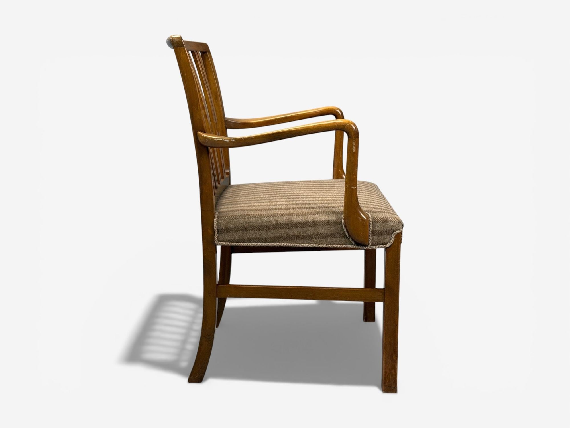 Ole Wanscher, Armchairs, Beech, Fabric, Denmark, 1940s