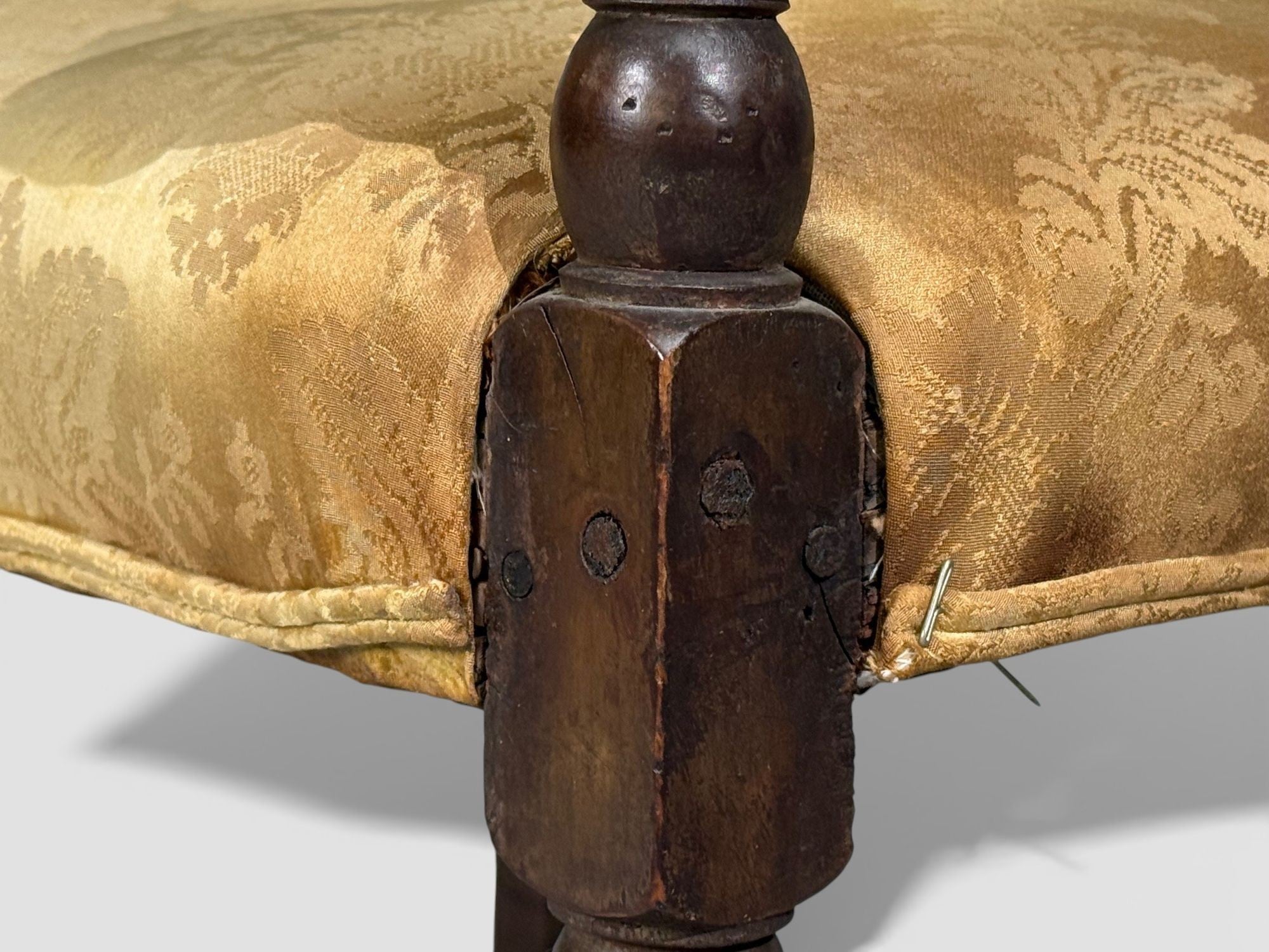 Louis XIII, Barley Twist Occasional Chairs, Fabric, Cherry, France, 17th c.