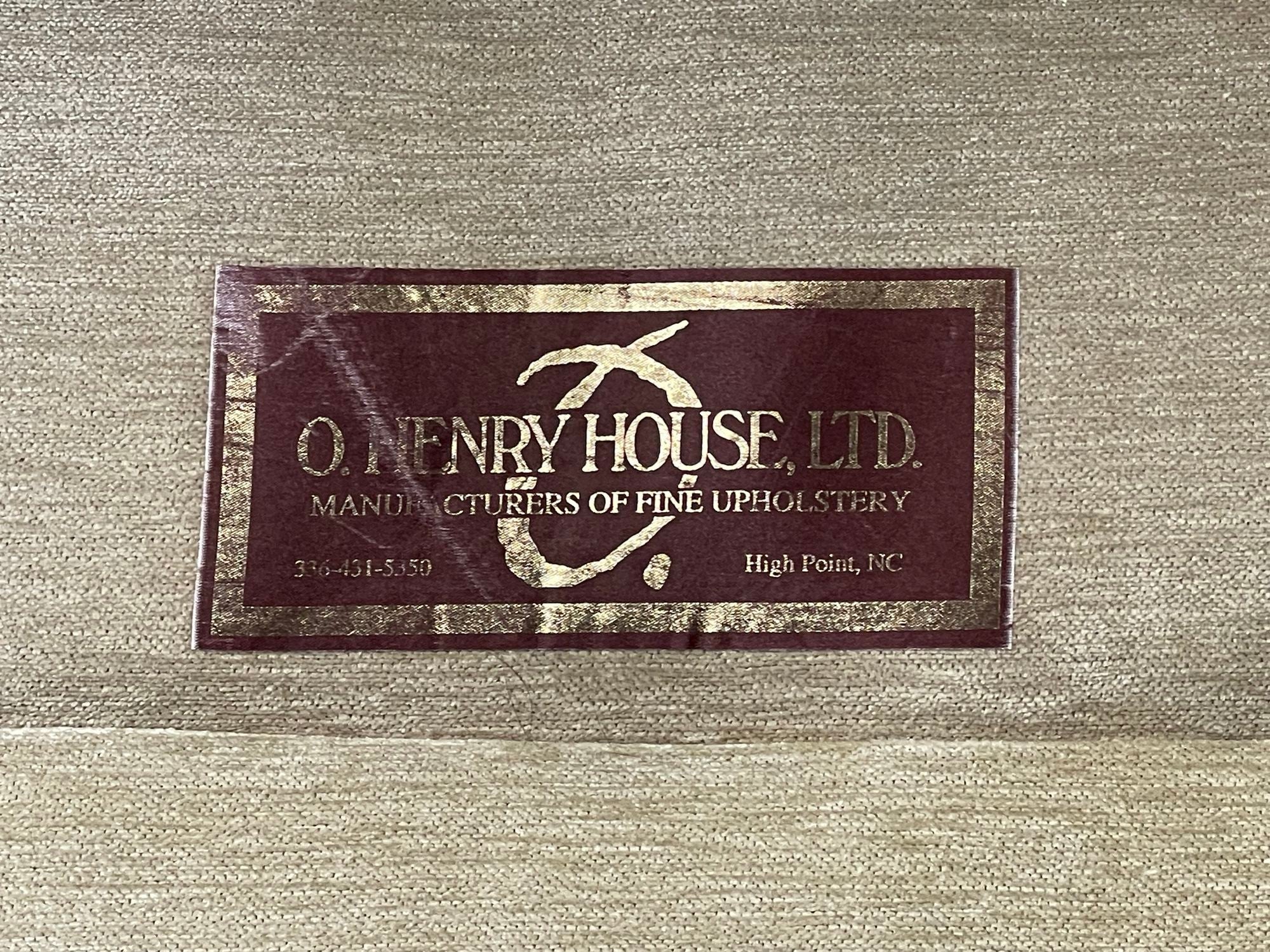 O’Henry House, Large Traditional Sofa and Ottoman, Velvet, USA, 2000s