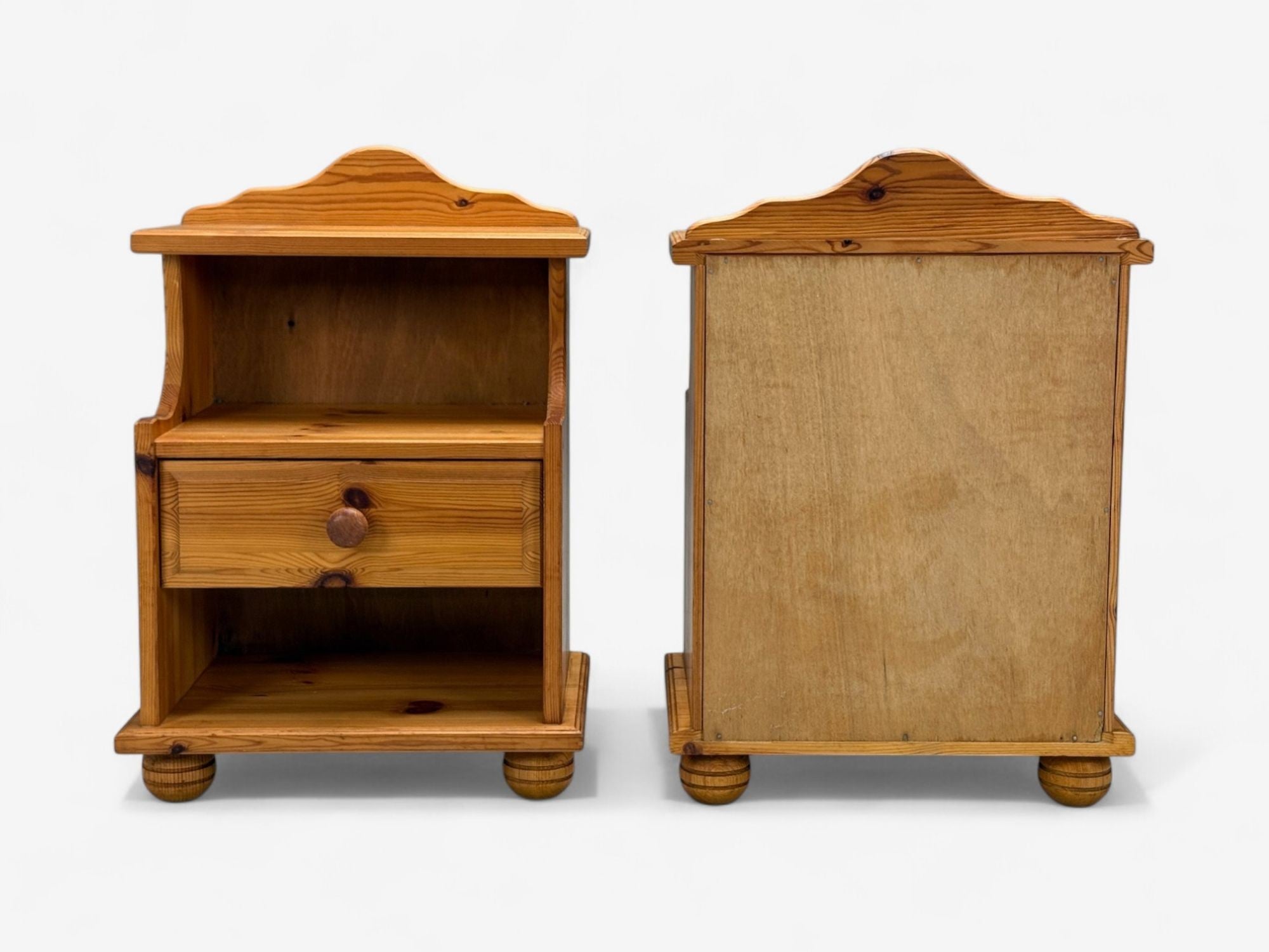 Swedish Modern, Pine, Nightstands, Sweden, 1960s