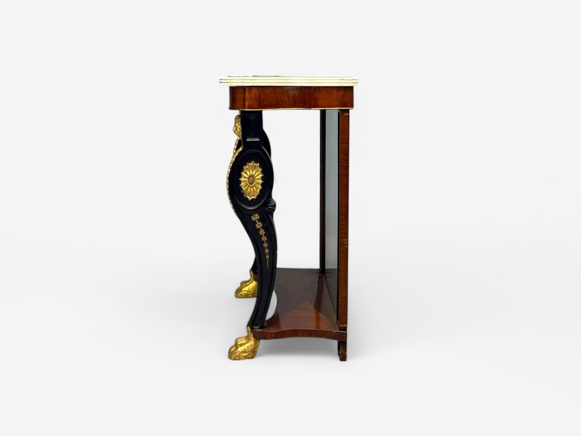 Pietto Bossi attr, Scagliola Marble, Giltwood, Mirrored Consoles, Italy, 18th c