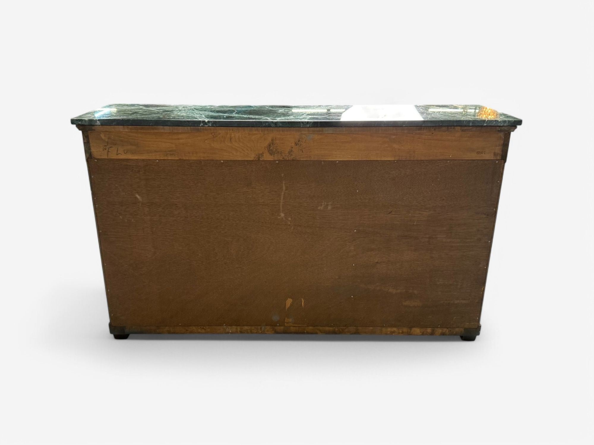 Hollywood Regency, Empire Style, Satin Black Wood, Bronze, Credenza, 1940s