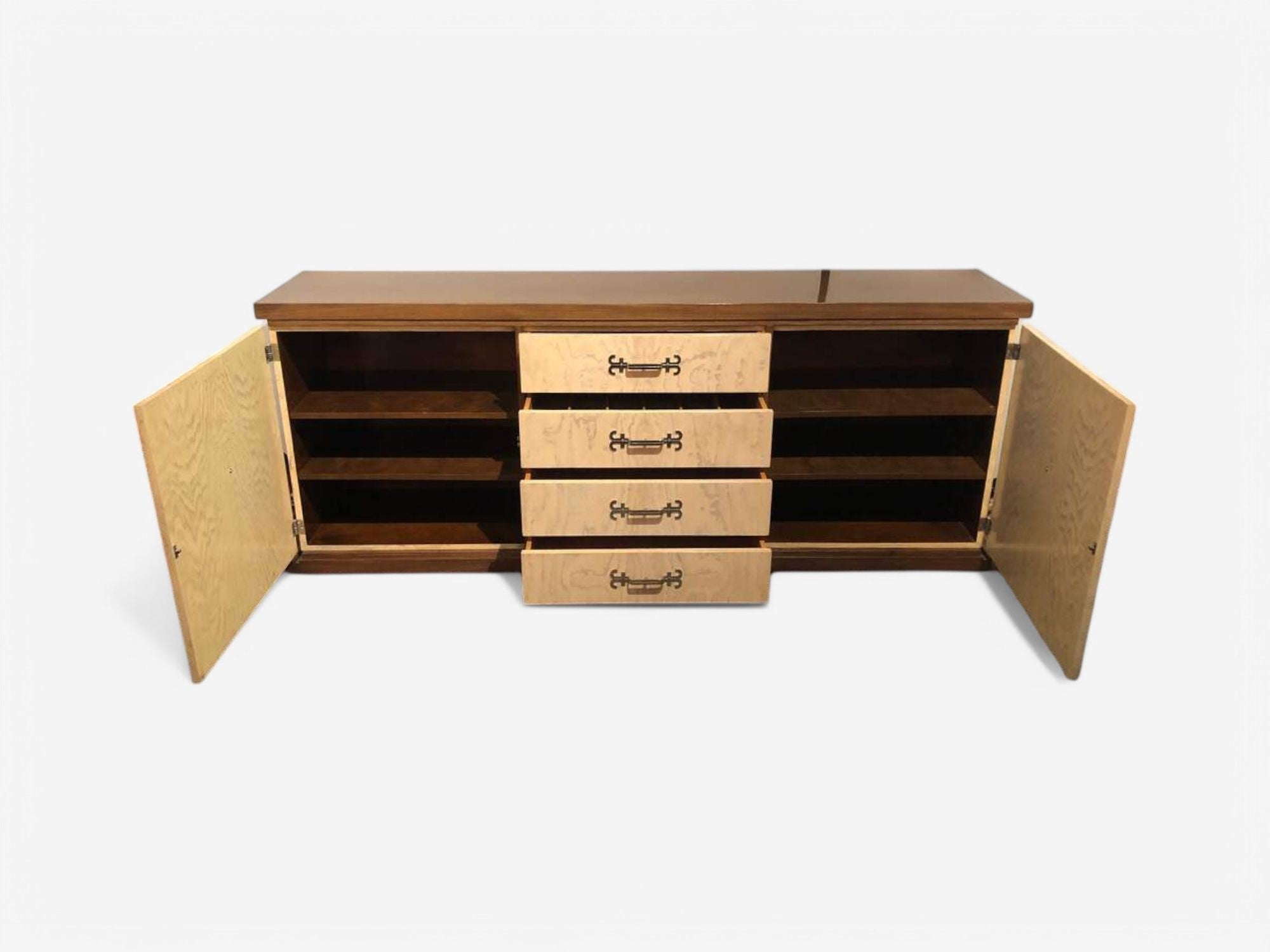 Tommi Parzinger, Mid-Century Modern, Walnut, Burl, Rare Sideboard, USA, 1960s