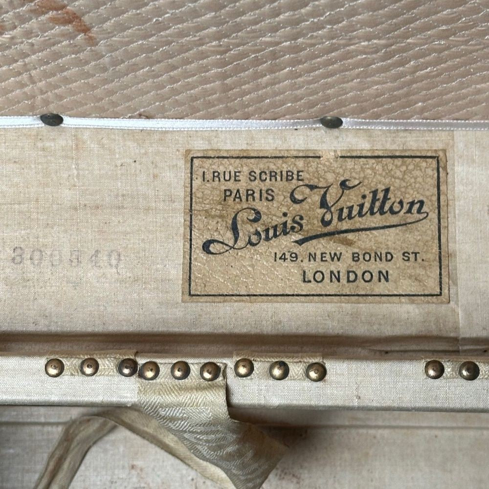 Louis Vuitton, Brown Leather, Monogram Canvas, Vintage Steamer Trunk, France