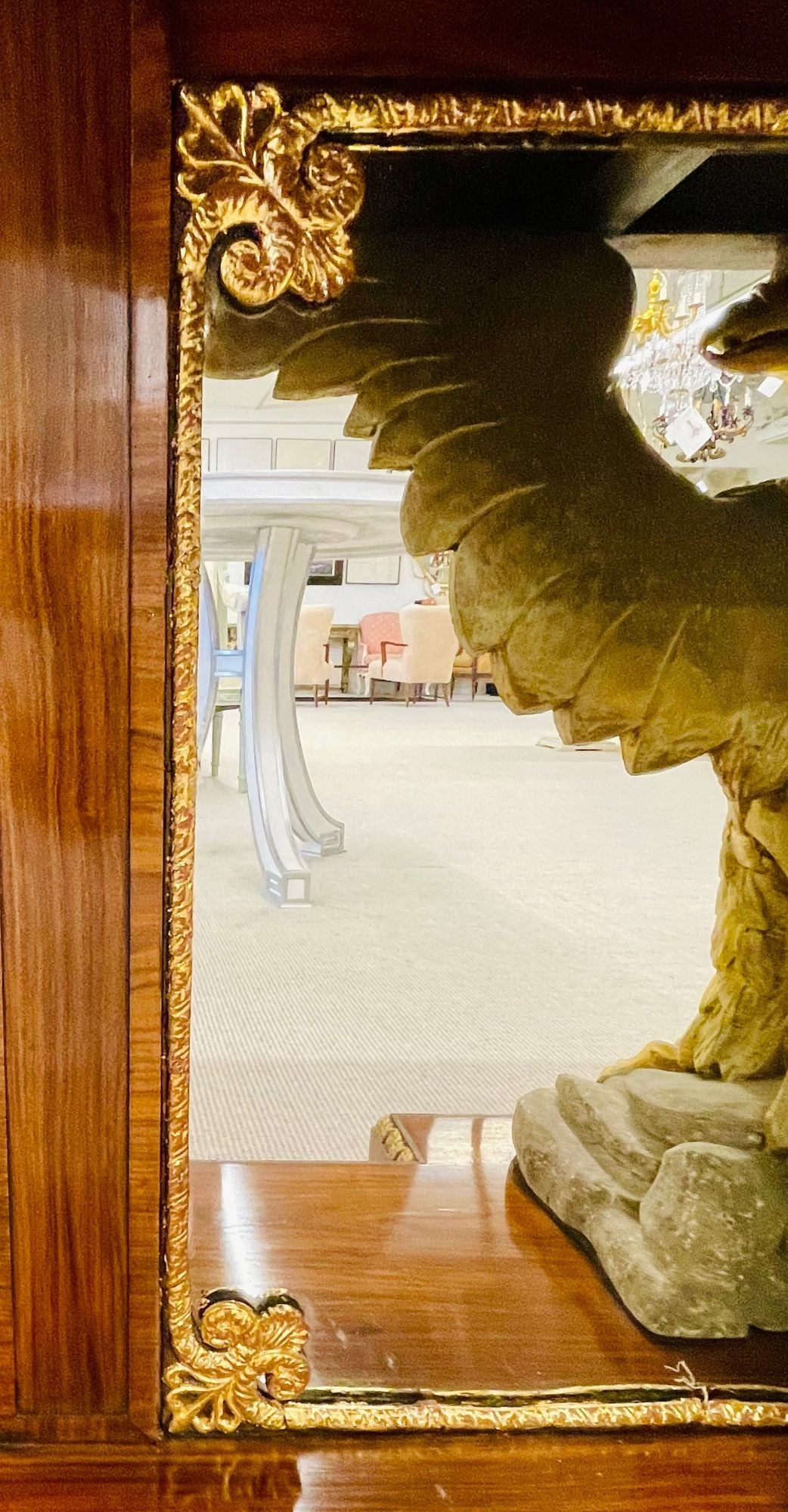 Pair of Monumental Federal Style Console Table with Carved Opposing Eagles