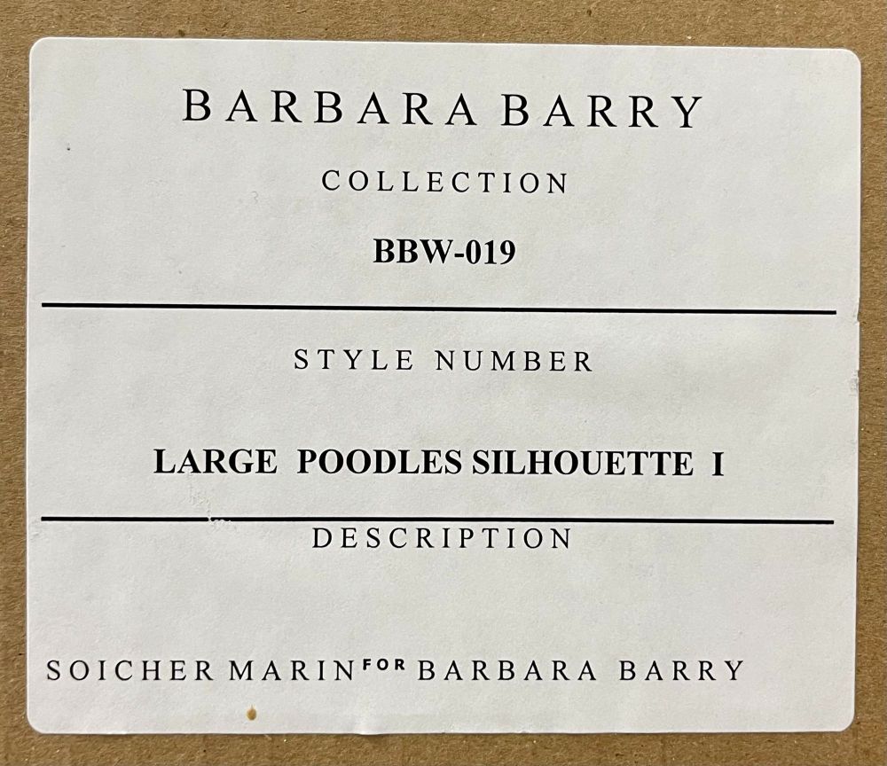 Two Large Poodles Silhouette in Custom Matted Frames