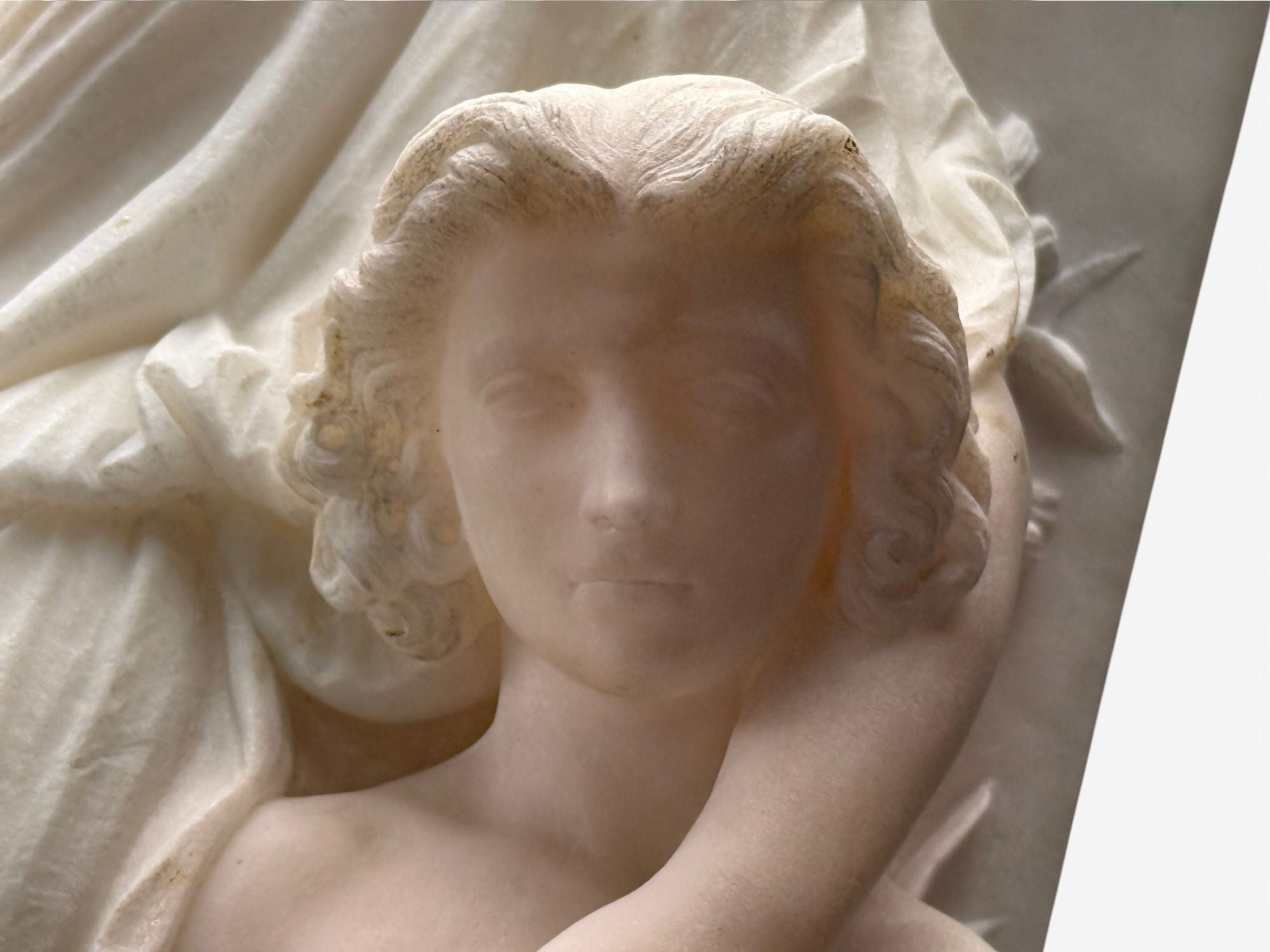 Neoclassical, Mother and Children, Marble Sculptures, Italy, 1920s