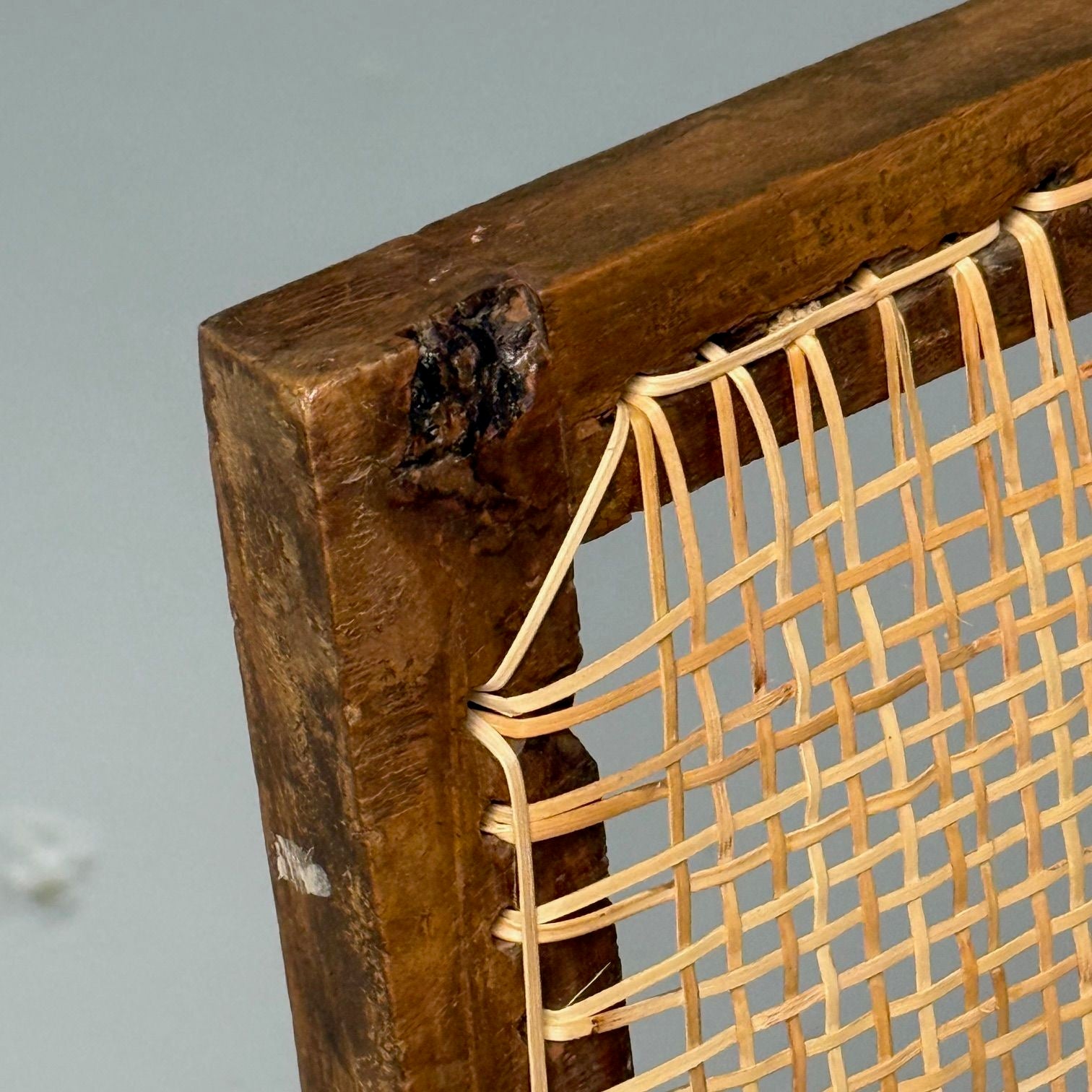 Pierre Jeanneret, French Mid-Century Modern, 12 Box Dining Chairs, Teak, Cane