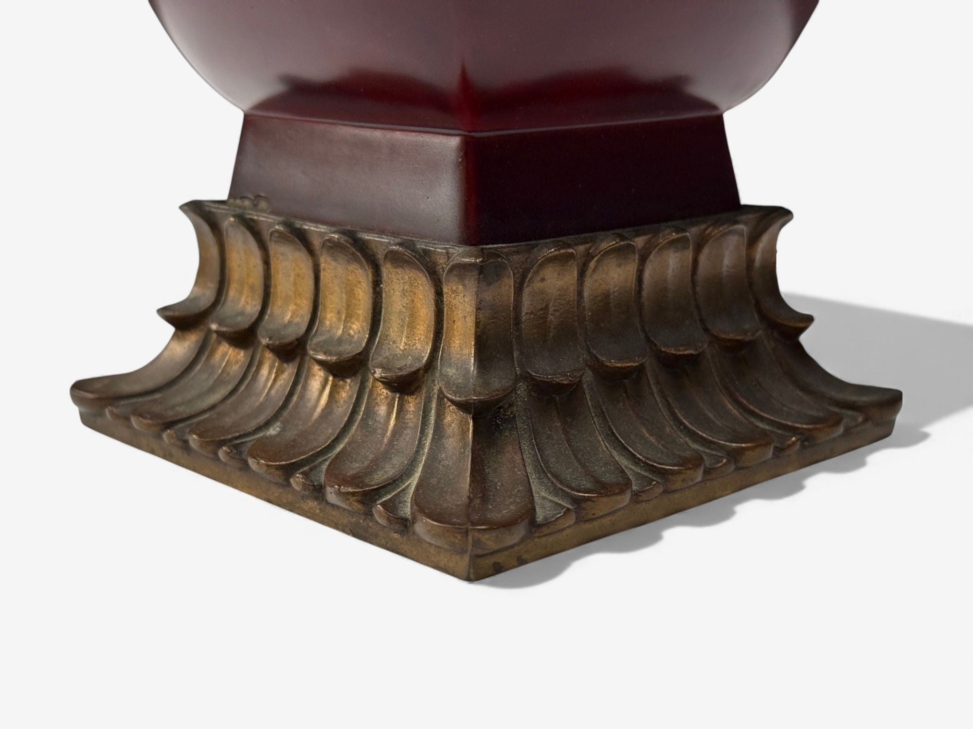 Japanese, Copper, Lacquered Metal, Brass, Maruni Vase Table Lamps, Japan, 1960s