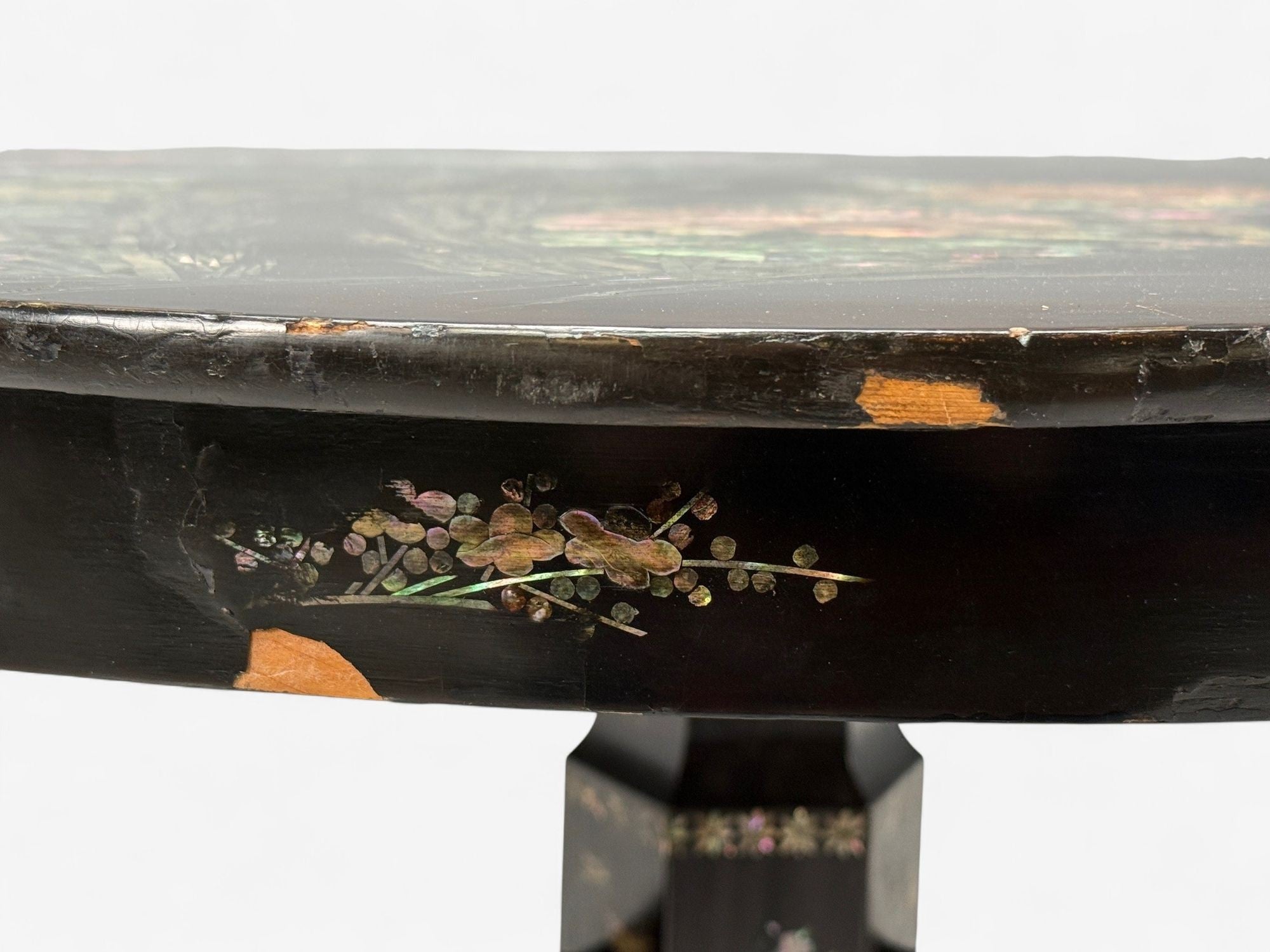 Chinese Export, Ebonized Wood, Mother-of-Pearl, Center Table, China, 1900