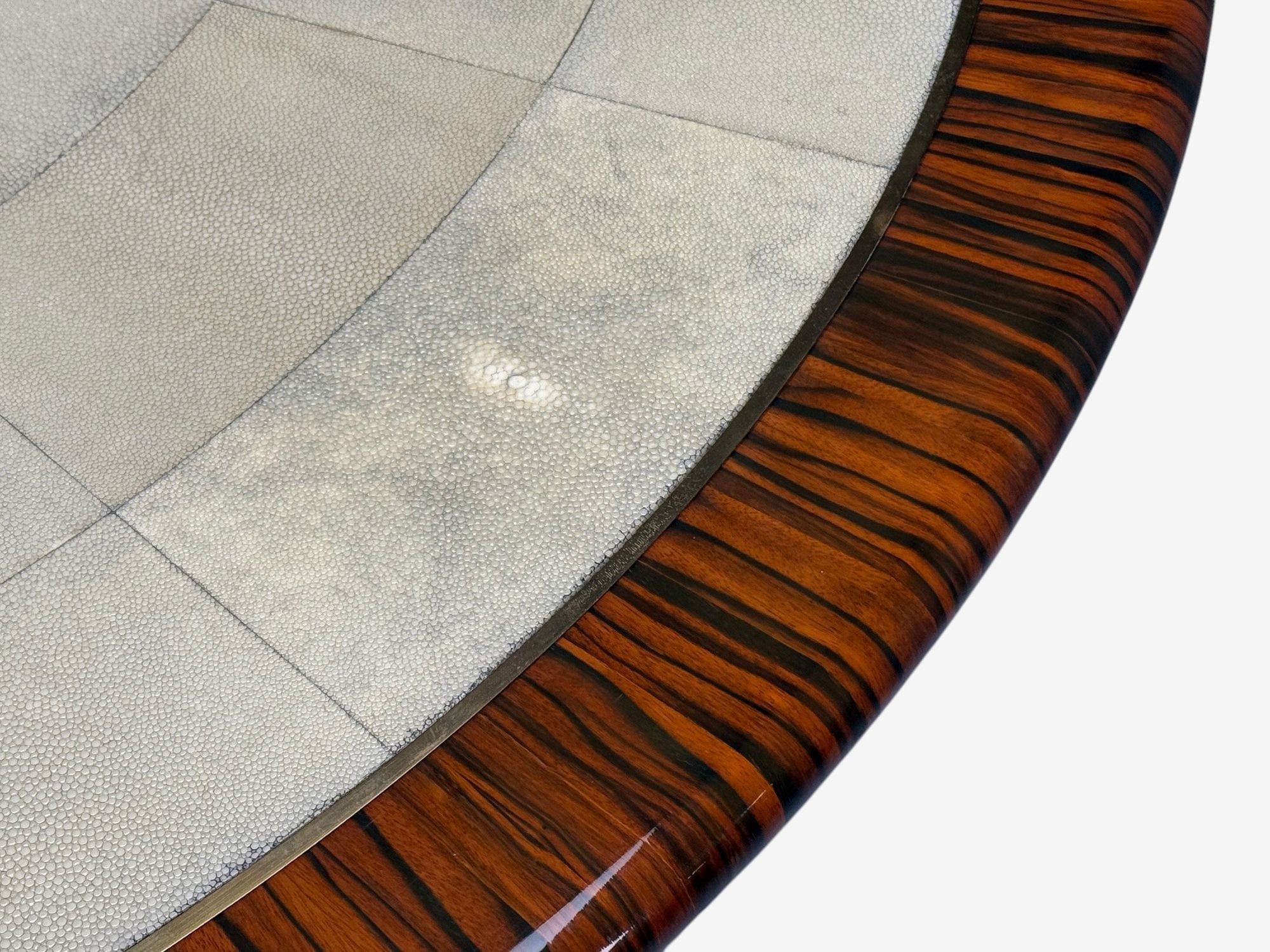 American Modern, Macassar Ebony, Shagreen, Brass, Table, USA, 2010s