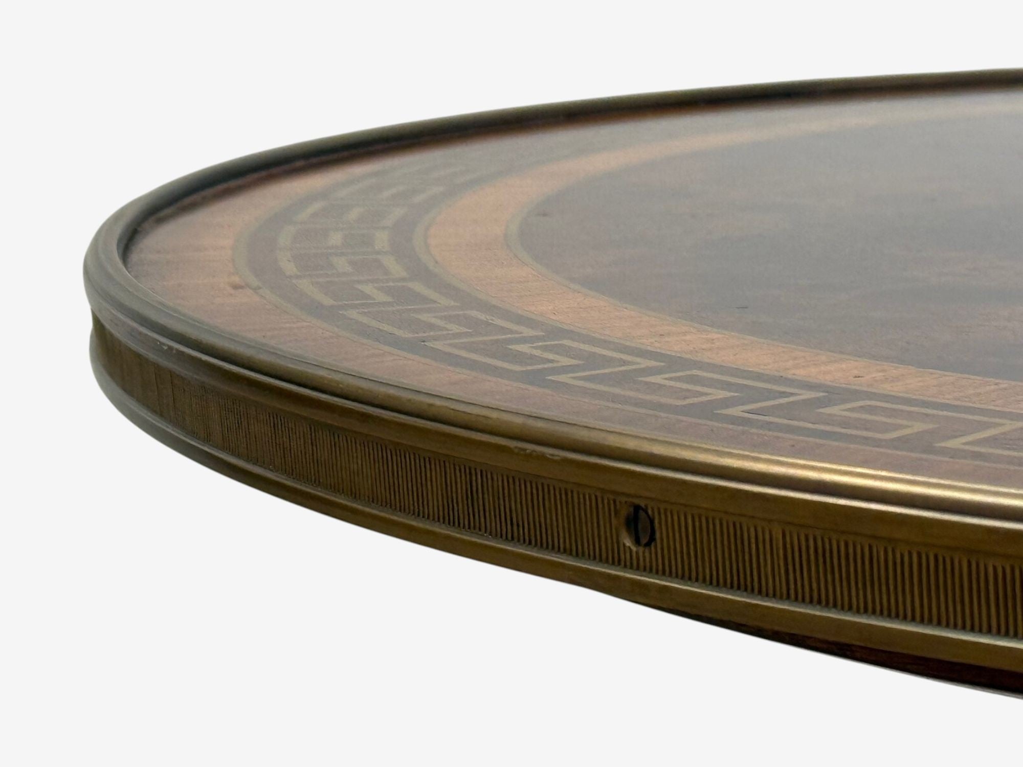 Russian Neoclassical, Burlwood, Brass, Gueridons, France, 1950s