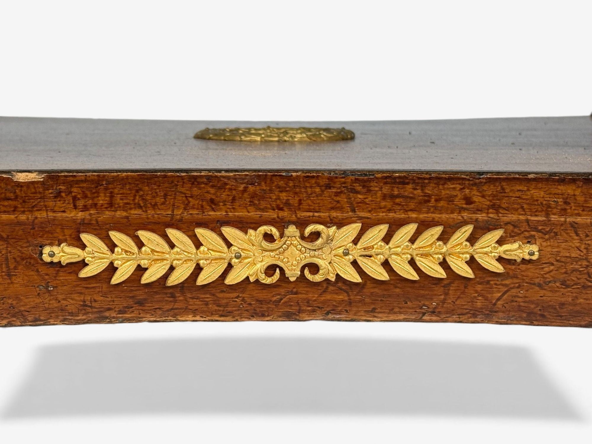 French Empire Revival, Center Table, Bronze, Mahogany, Marble, France, 19th c.