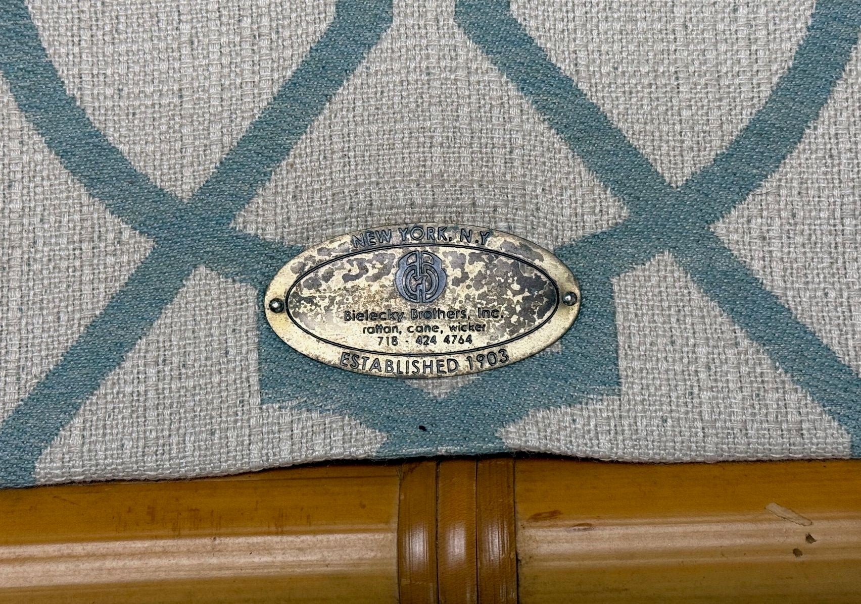 Bielecky Brothers, Modern, Single Lounge Chair, Cane, Bamboo, USA, 21st C.