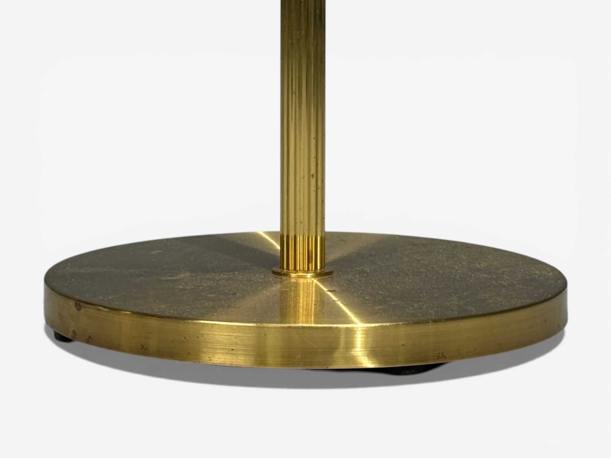 Armaturhantverk Göteborg, Articulating Floor Lamp, Brass, Fabric, Sweden, 1960s