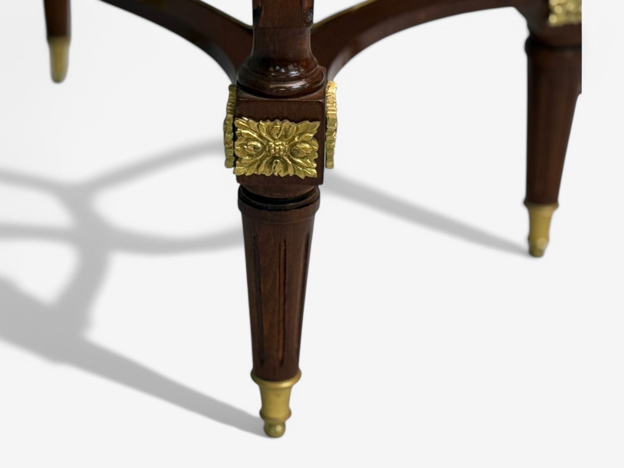 Louis XVI Style, Mahogany, Dore Bronze, Marble, Side Tables, Europe, 1970s