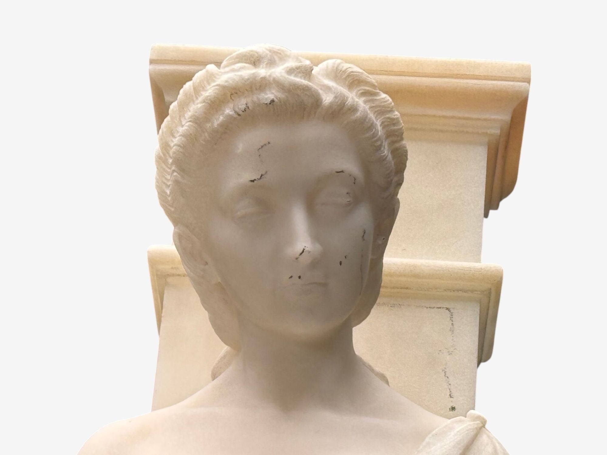 Neoclassical, Mother and Children, Marble Sculptures, Italy, 1920s