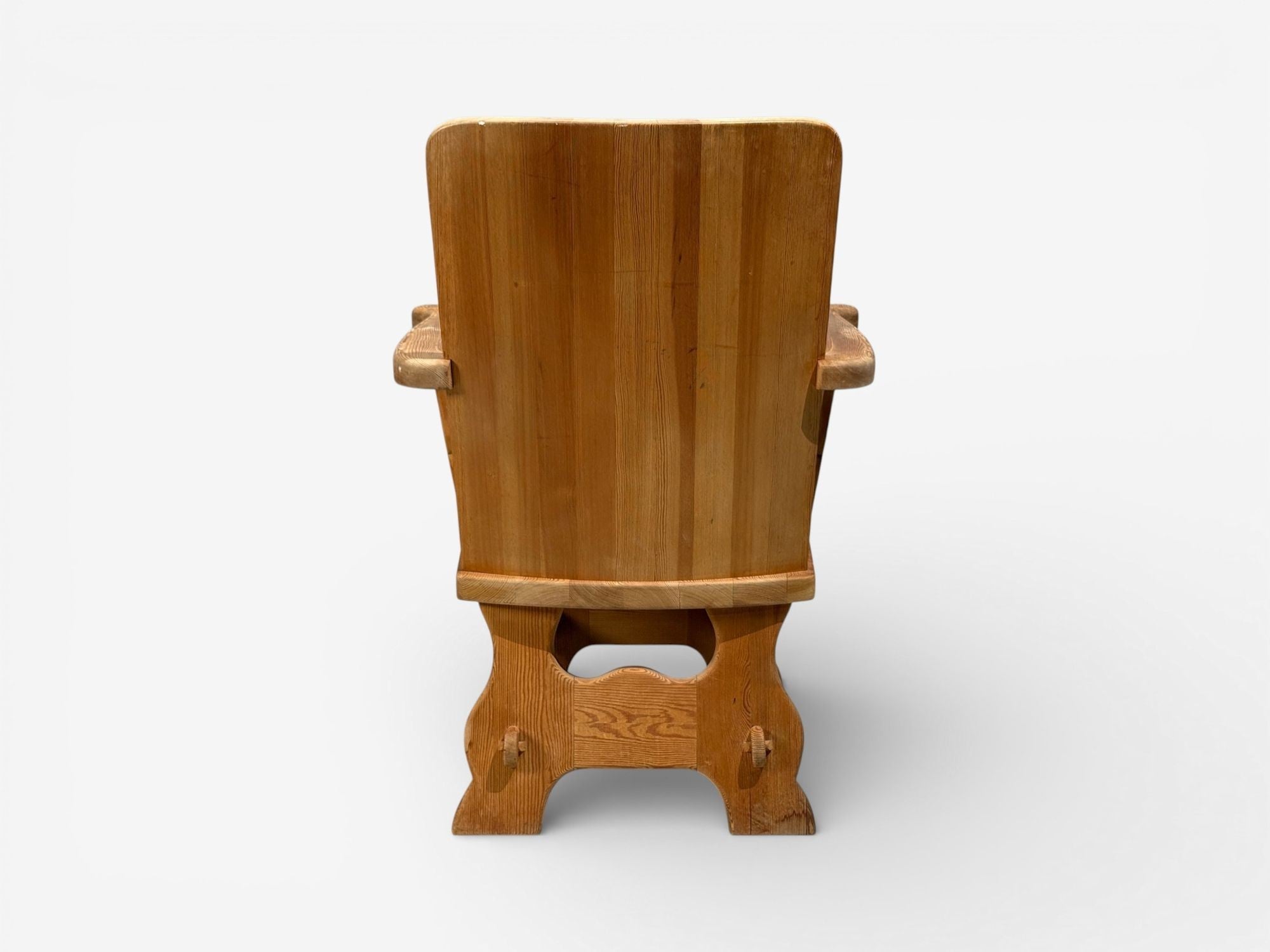 Krogenæs Møbler, Armchairs, Pine, Blue Fabric, Norway, 1970s