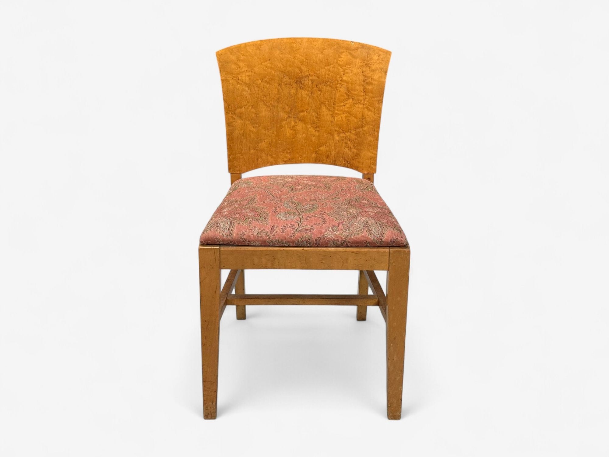 Andrew Szoeke, Satinwood, Oak, Writing Desk and Chair, USA, 1950s