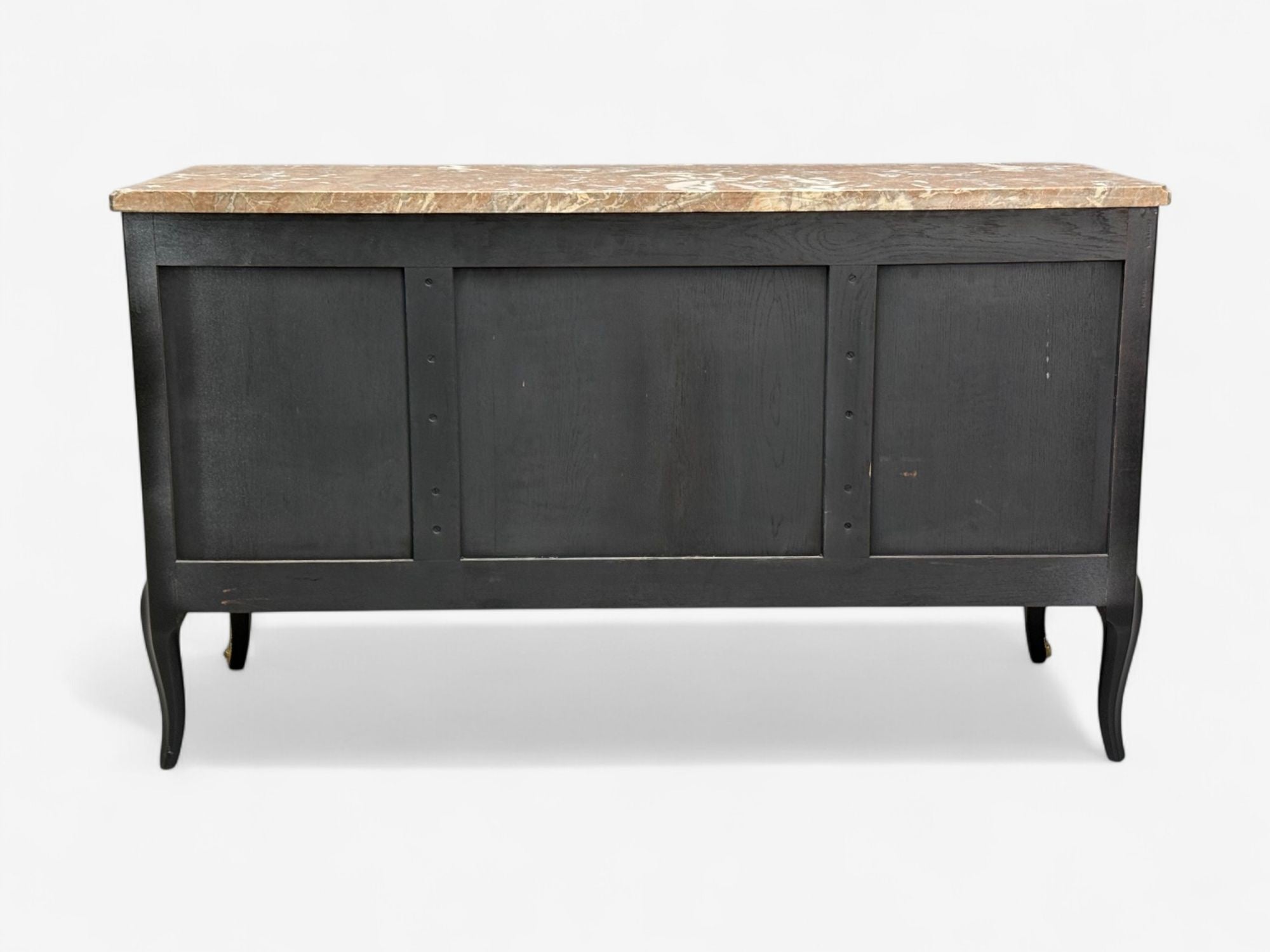 Maison Jansen, Mahogany, Bronze, Marble, Ebonized Commode, France, 1940s
