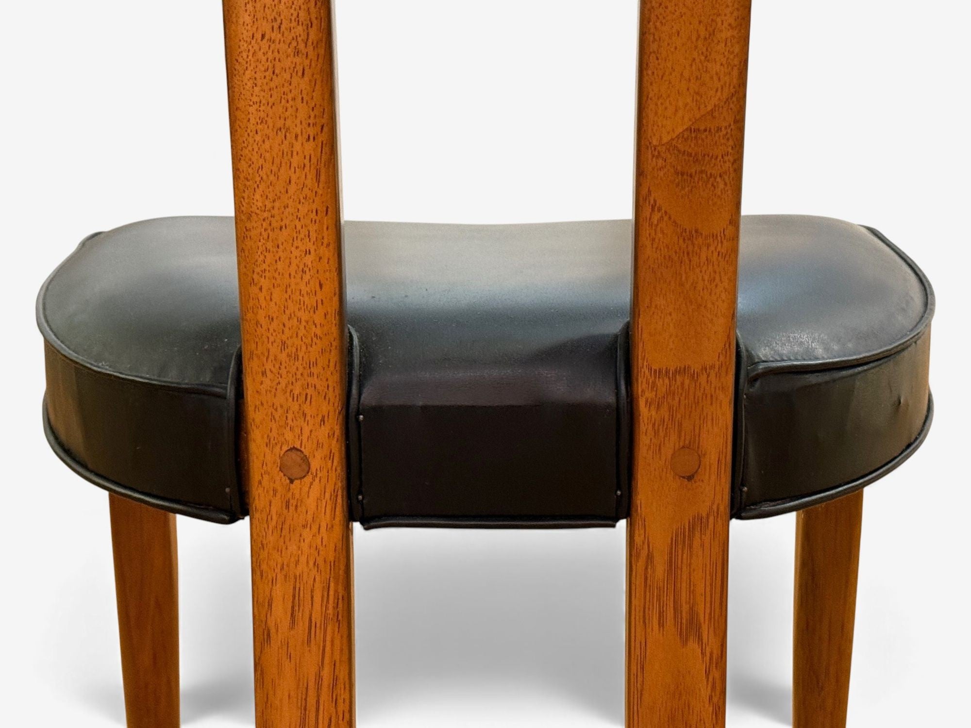 Ole Wanscher, Teak, Leatherette, T-Back Occasional Chairs, Denmark, 1960s