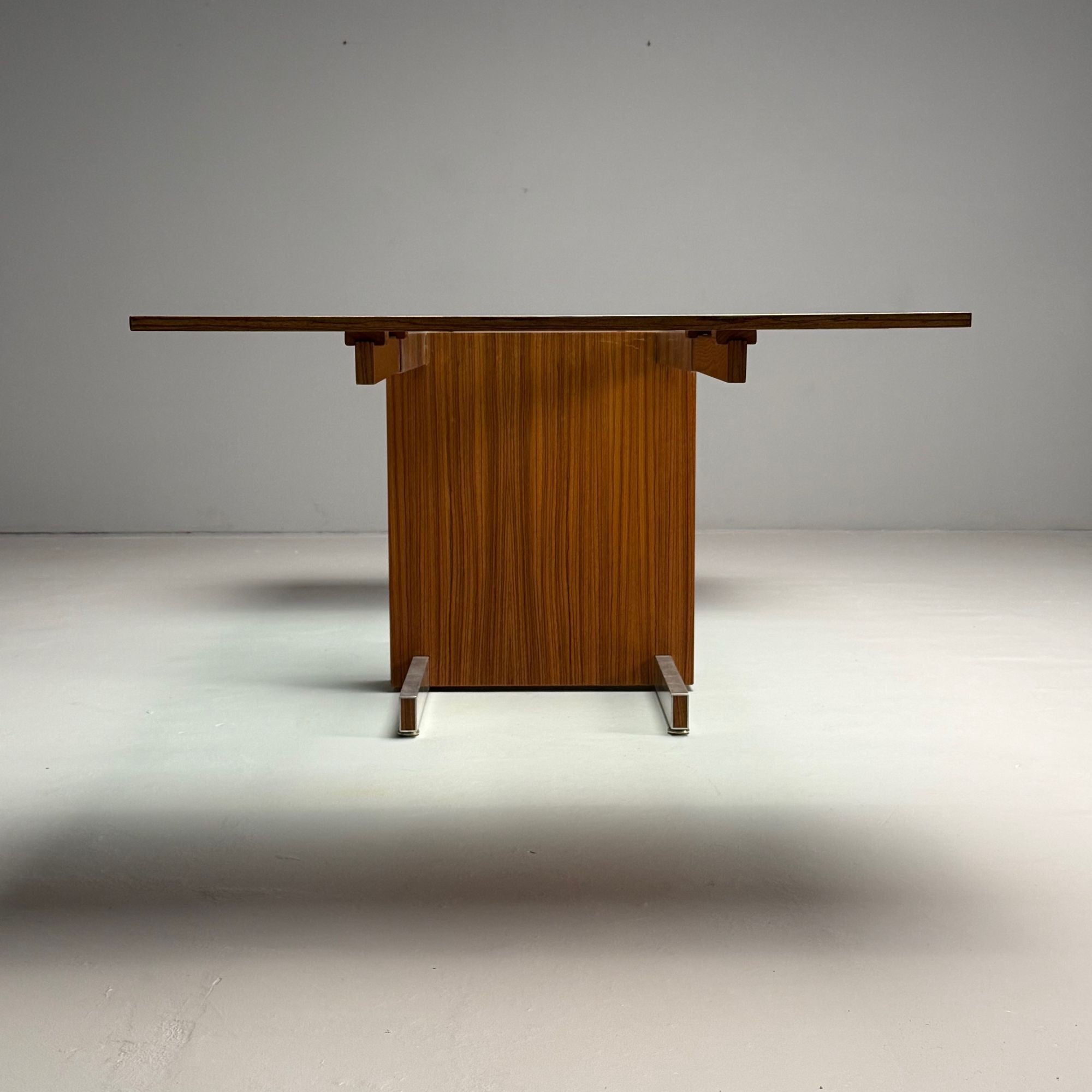 Vladimir Kagan, Mid-Century Modern, Dining Table, Zebrawood, Glass, USA, 1967