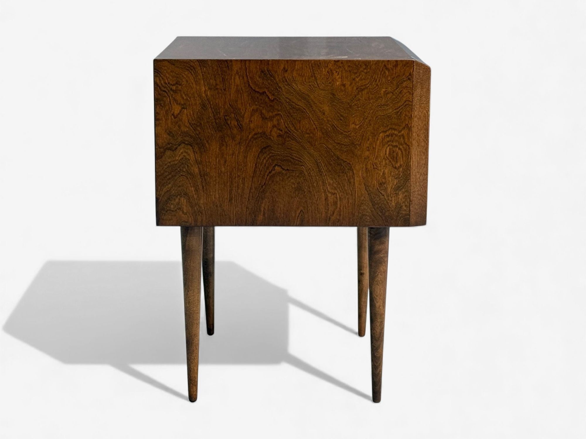 Edmond J Spence, Swedish Modern, Maple, Rare Wave Nightstands, 1950s