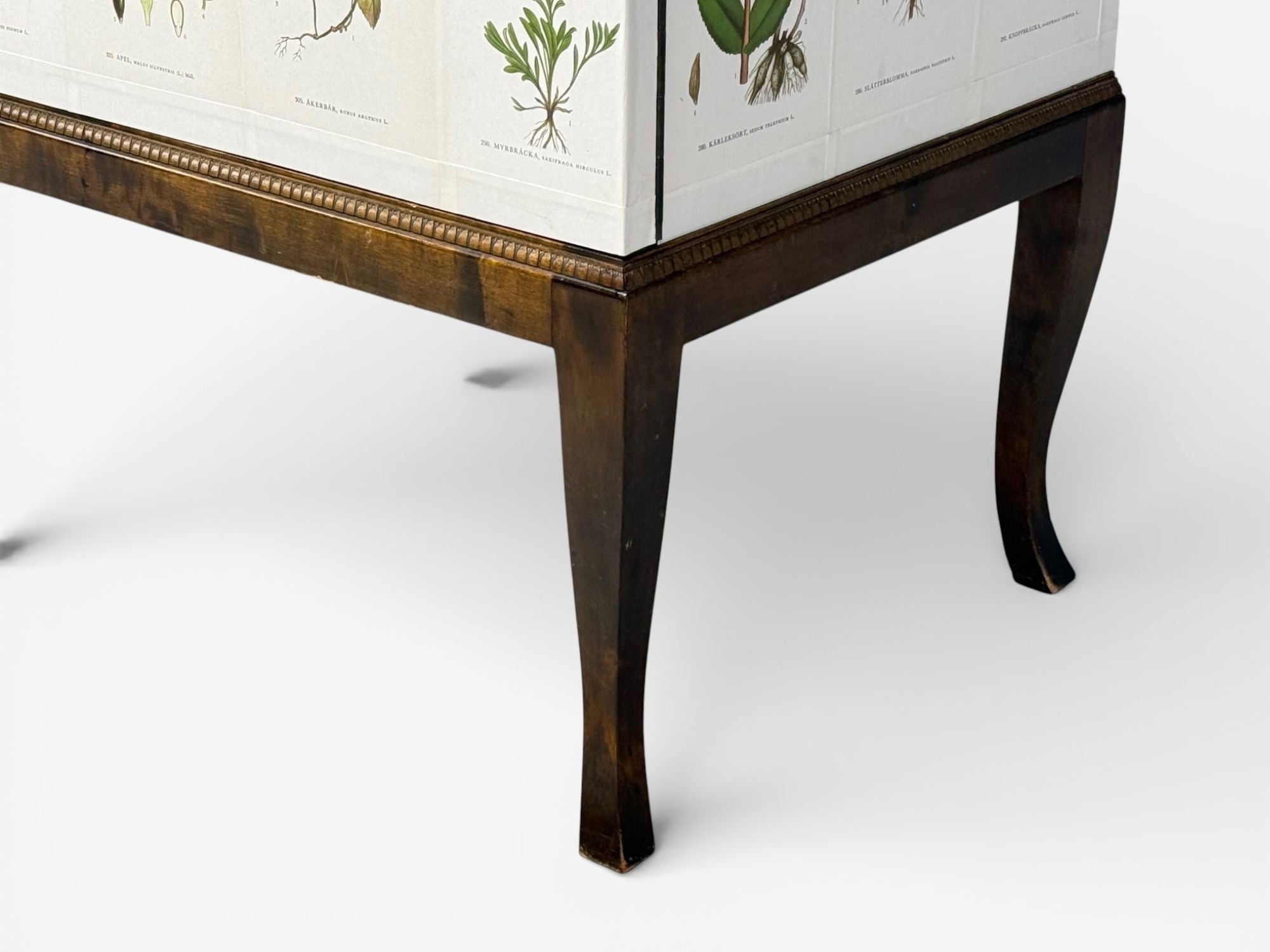 Swedish Modern, Nordens Flora Credenza, Wallpaper, Birch, Sweden, 1940s