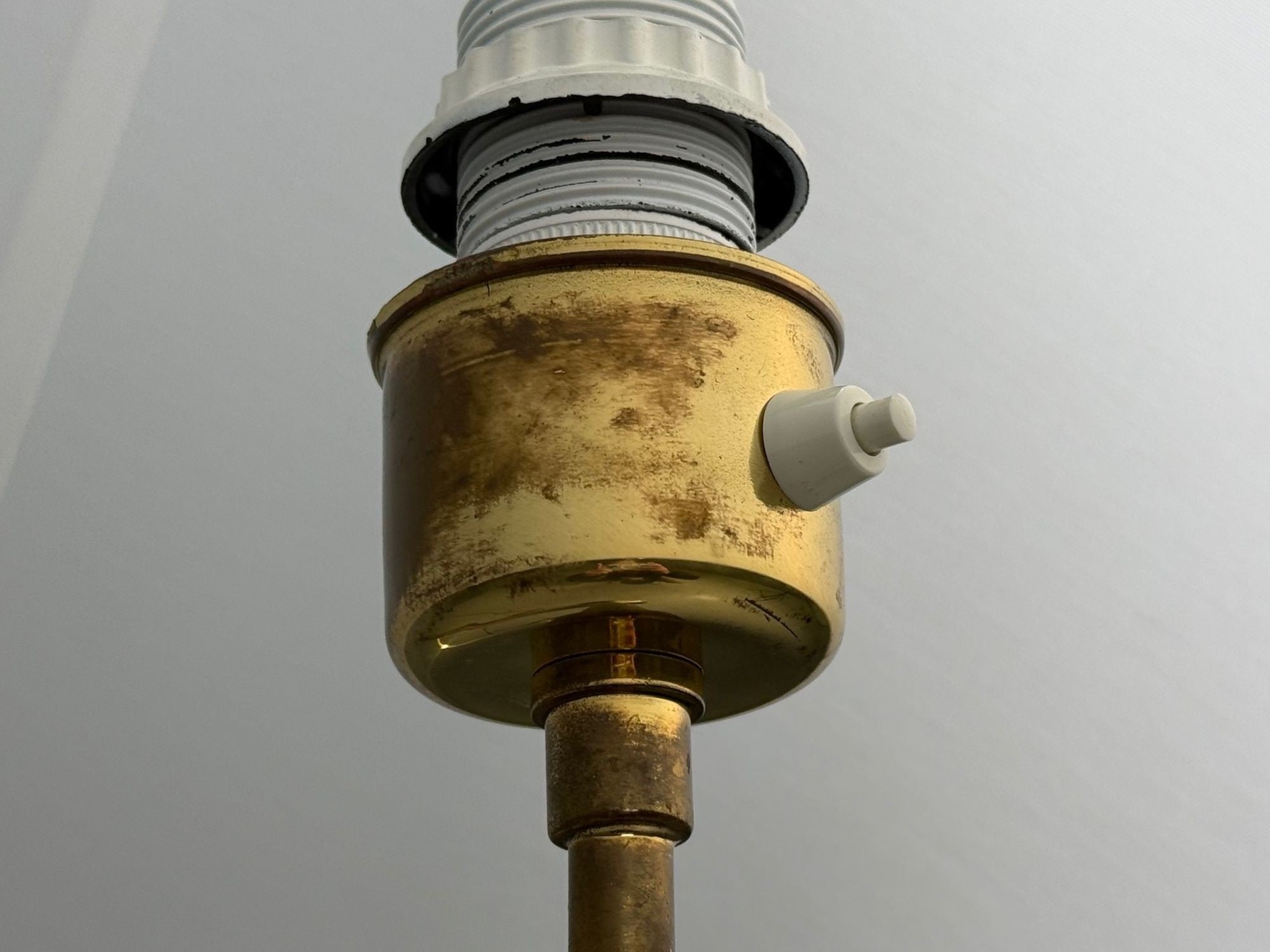 Armaturhantverk Göteborg, Articulating Floor Lamp, Brass, Fabric, Sweden, 1960s