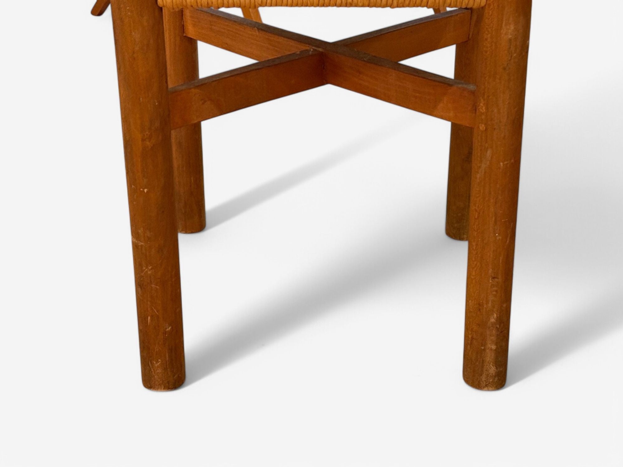 Charlotte Perriand, French Mid-Century, Early Straw-Back Meribel Chairs c. 1946