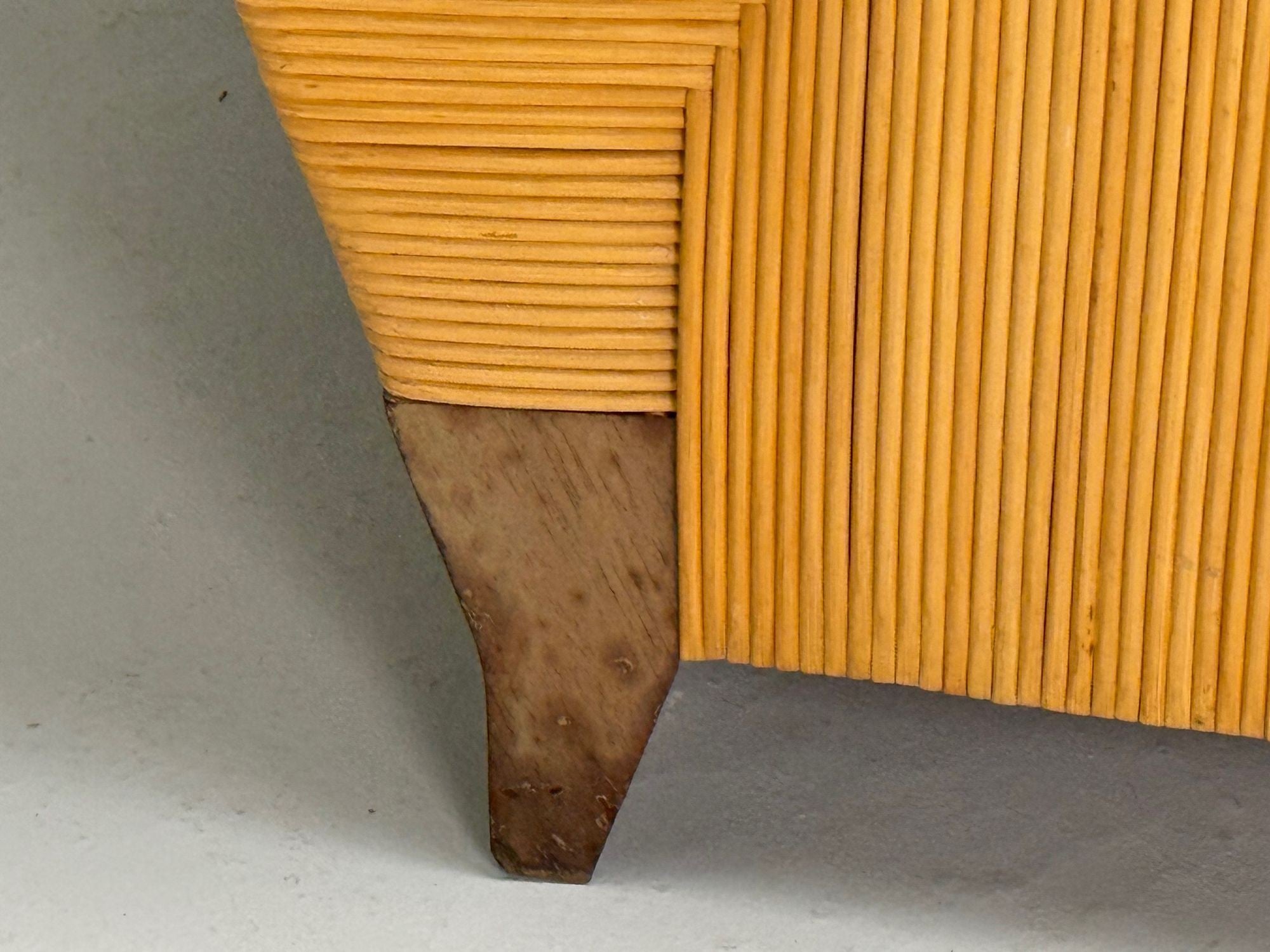 John Hutton, Donghia, Mahogany, Wicker Cane, Merbau Lounge Chairs, USA, 1995