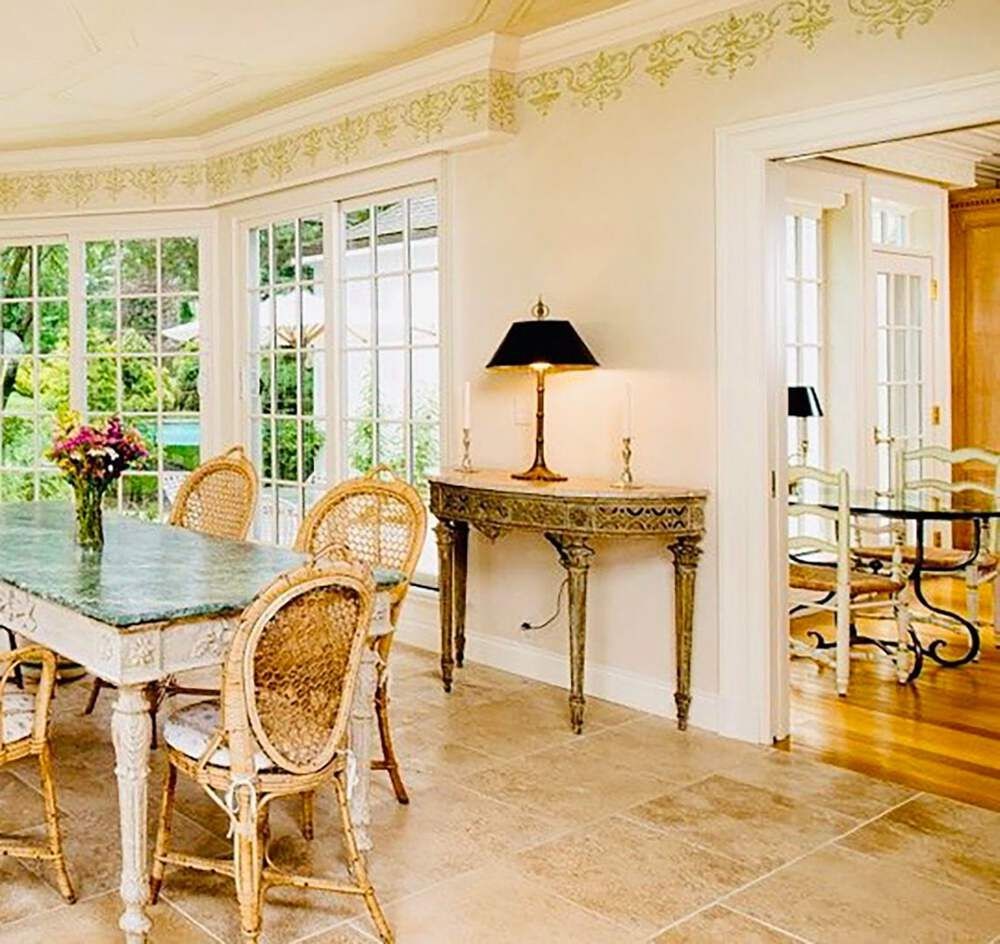 Gustavian, Louis XI, Painted Wood, Marble, Demilune Console Table, France, 1780