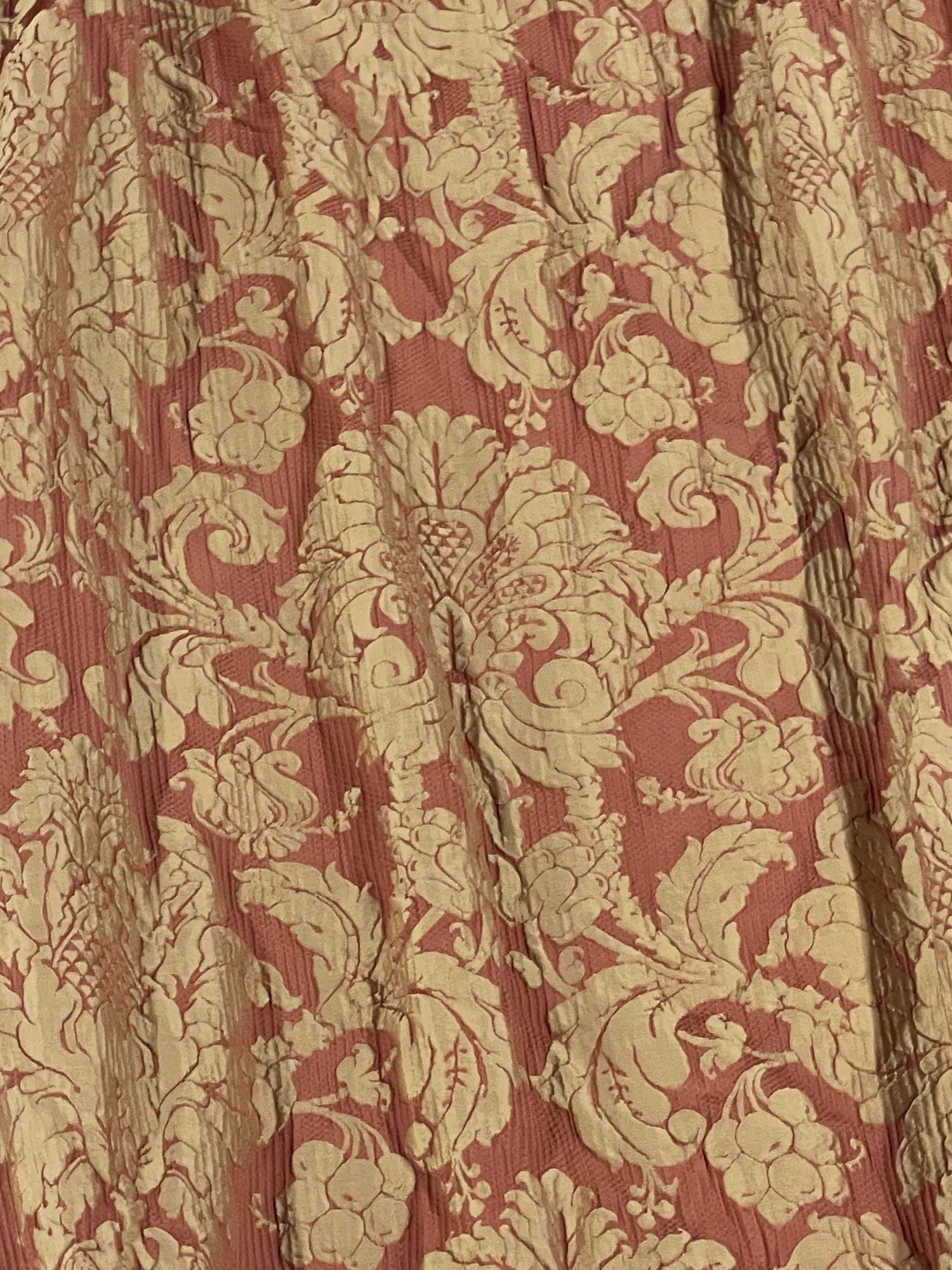 Pair of Burgundy Wall or Window Treatments, Curtains, Drapes, Scalamandré