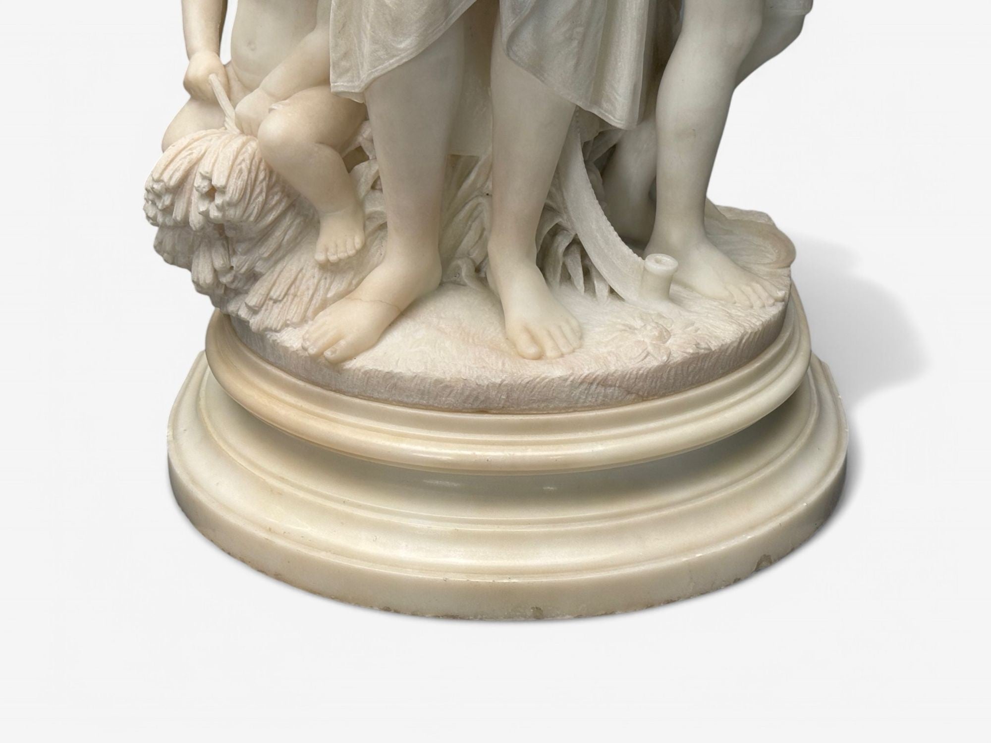 Neoclassical, Mother and Children, Marble Sculptures, Italy, 1920s