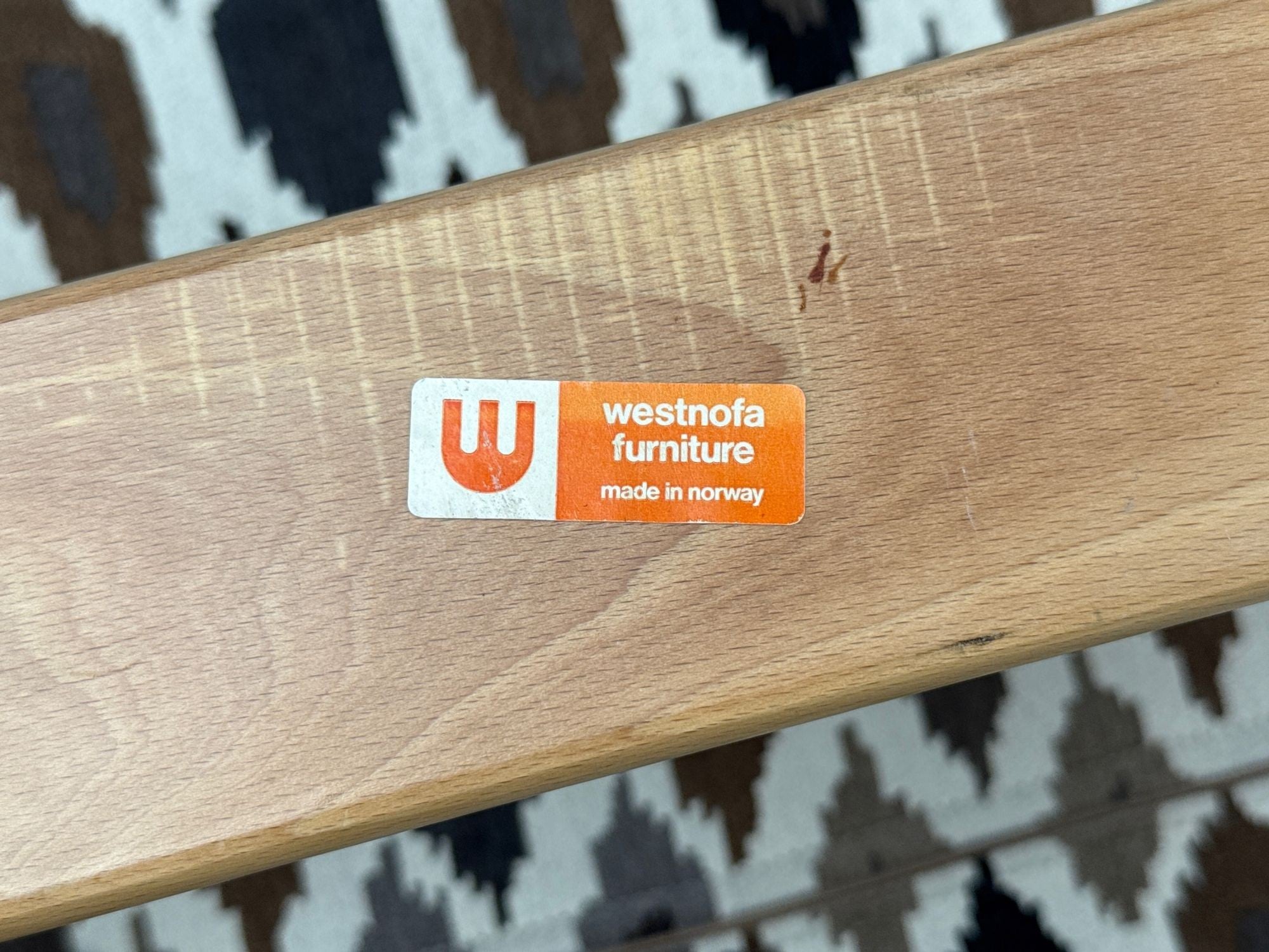 Westnofa, Bentwood, Fabric, Lounge Chair and Ottoman, Norway, 1960s