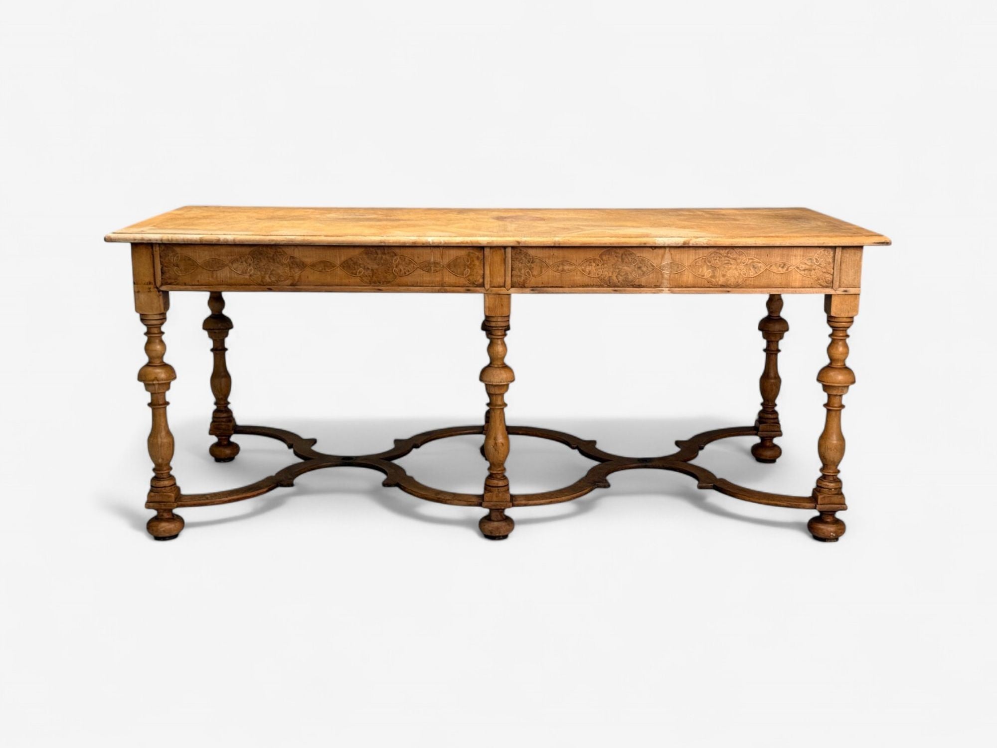 Gustavian, Bleached Wood, Barley Twist Table, Europe, 18th/19th c.