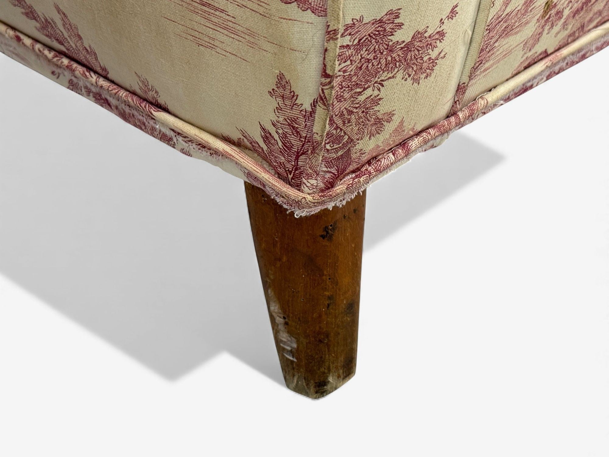 Italian Modern, Ashwood, Fabric, Large Wingback Chairs, Italy, 1950s