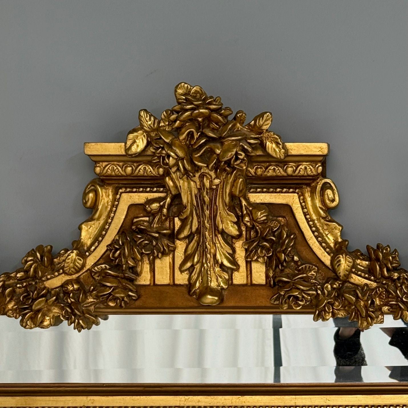 Louis XVI Style, Large Wall or Floor Mirrors, Giltwood, Gesso, Europe, 19th C.