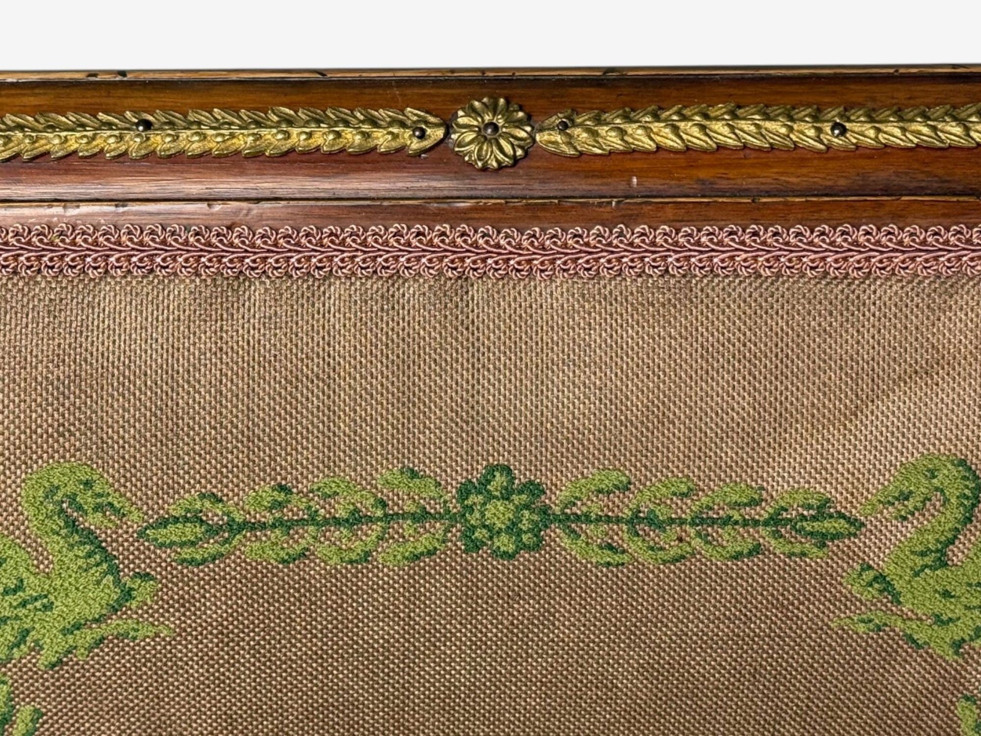 French Empire Revival, Bronze, Mahogany, Tapestry, Armchairs, France, 19th c.