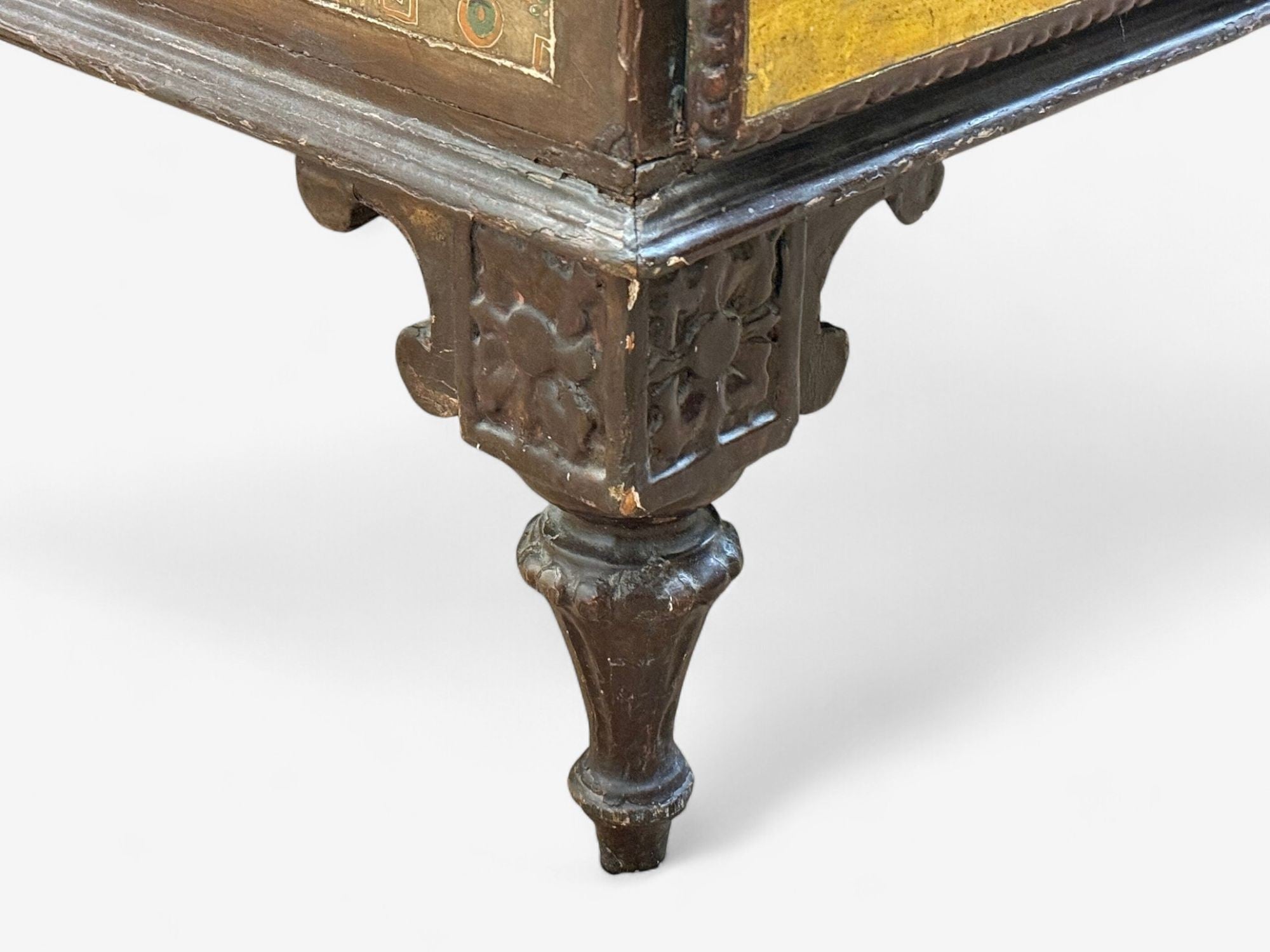 Max Kuehne, Silver Leaf, Painted Wood, Rare Commode, USA, 1950s