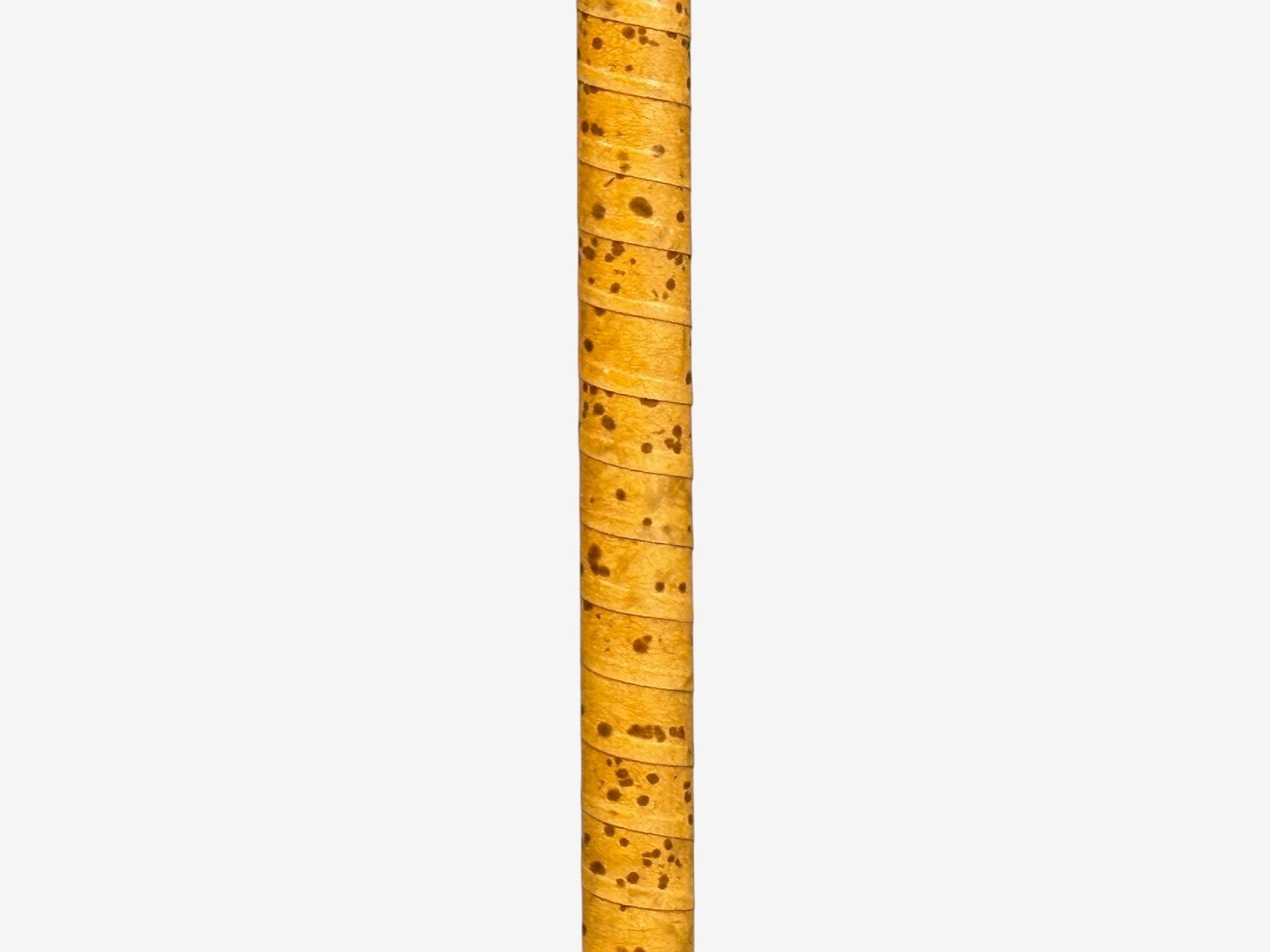 Corona Belysning, Floor Lamp, Wood, Brass, Fabric, Sweden, 1940s