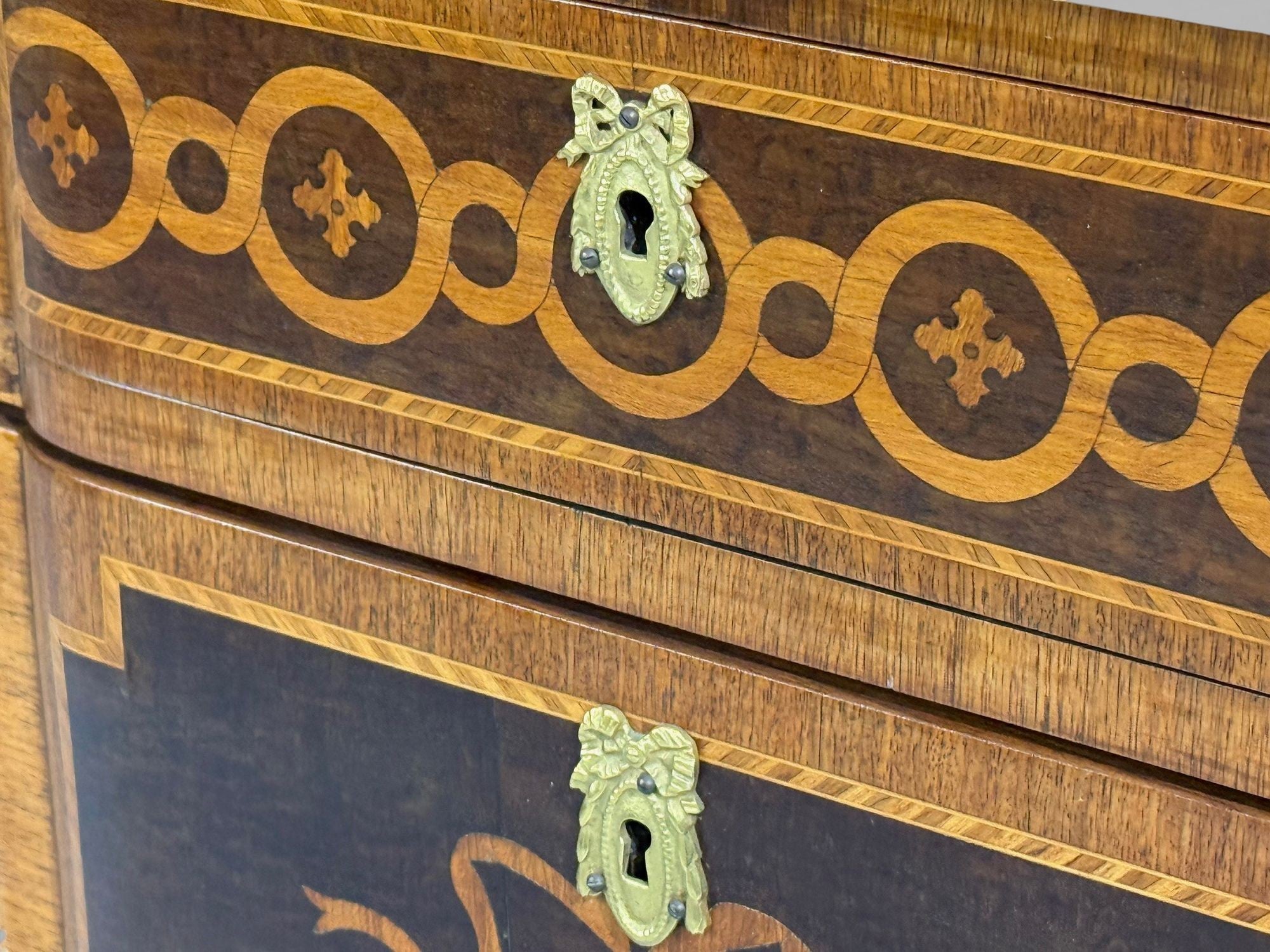 Louis XVI, Commode, Bronze, Parquetry, Faux Marble, France, 20th c.