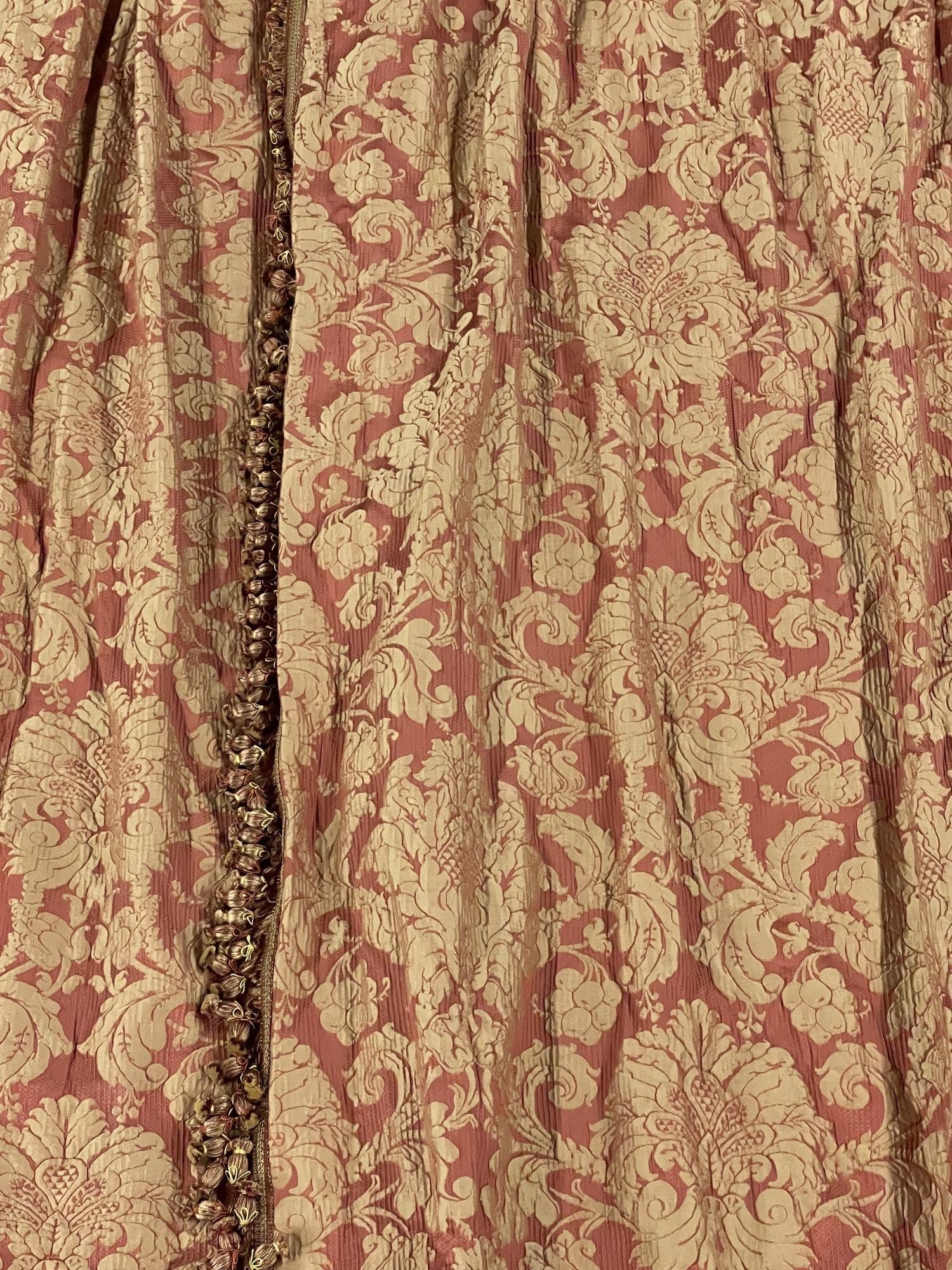 Pair of Burgundy Wall or Window Treatments, Curtains, Drapes, Scalamandré