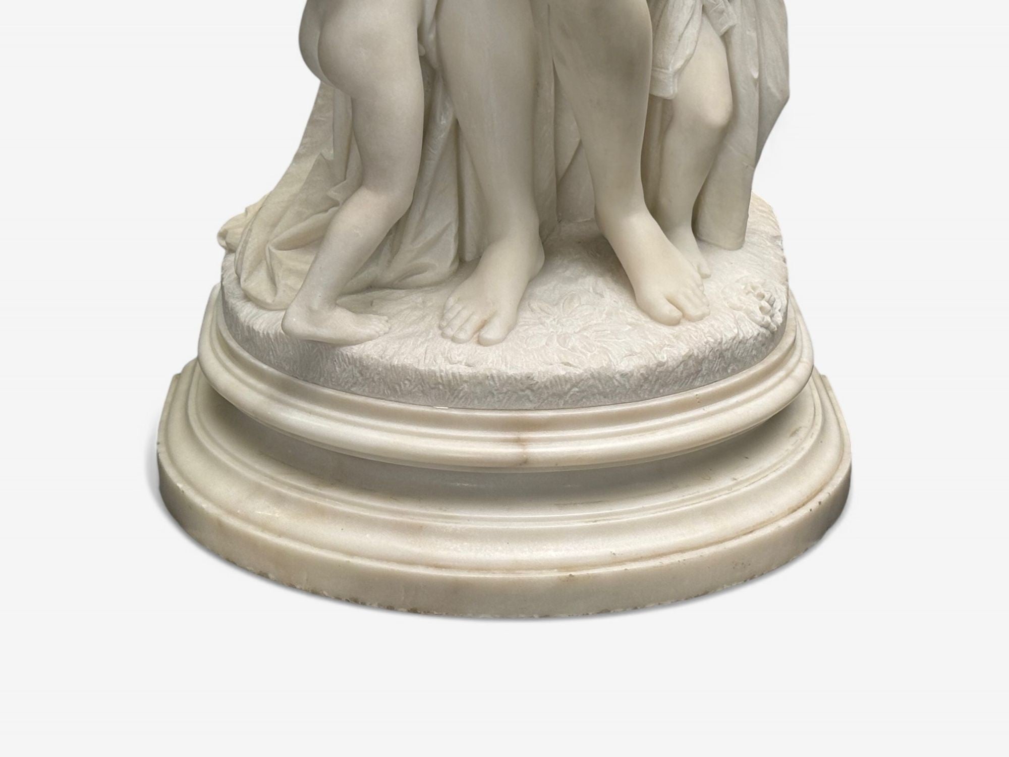 Neoclassical, Mother and Children, Marble Sculptures, Italy, 1920s