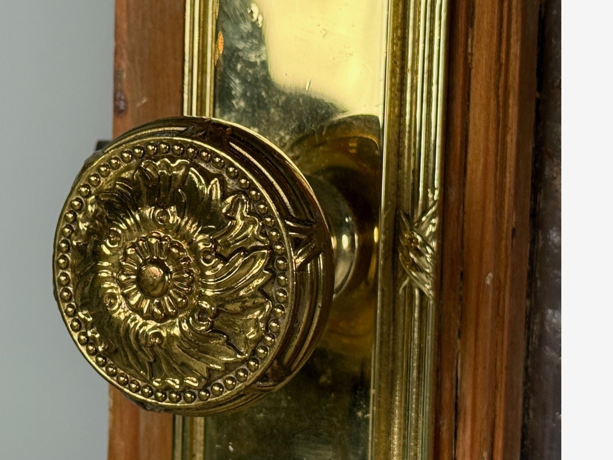 Neoclassical, Wood, Art Glass, Large Stained Glass Doors, Italy, 1930s