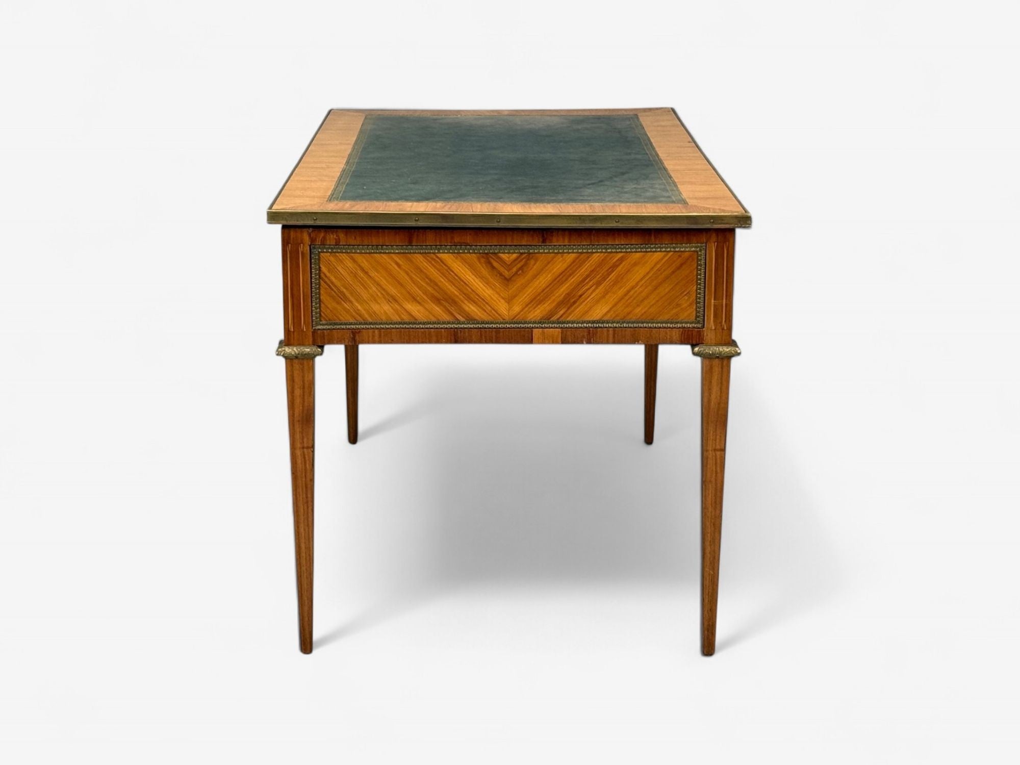 Louis XVI Style, Marquetry, Leather, Writing Desk, France, 19th.